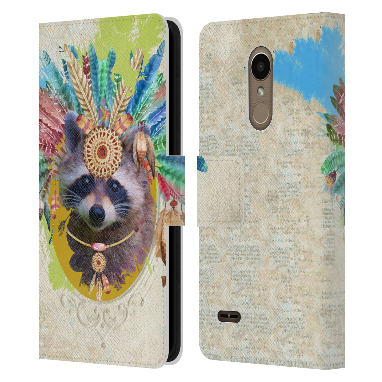 FUNDA BILLETERA OFICIAL DUIRWAIGH BOHO ANIMALES CUERO LIBRO PARA TELÉFONOS LG 1 - Imagen 7 de 7