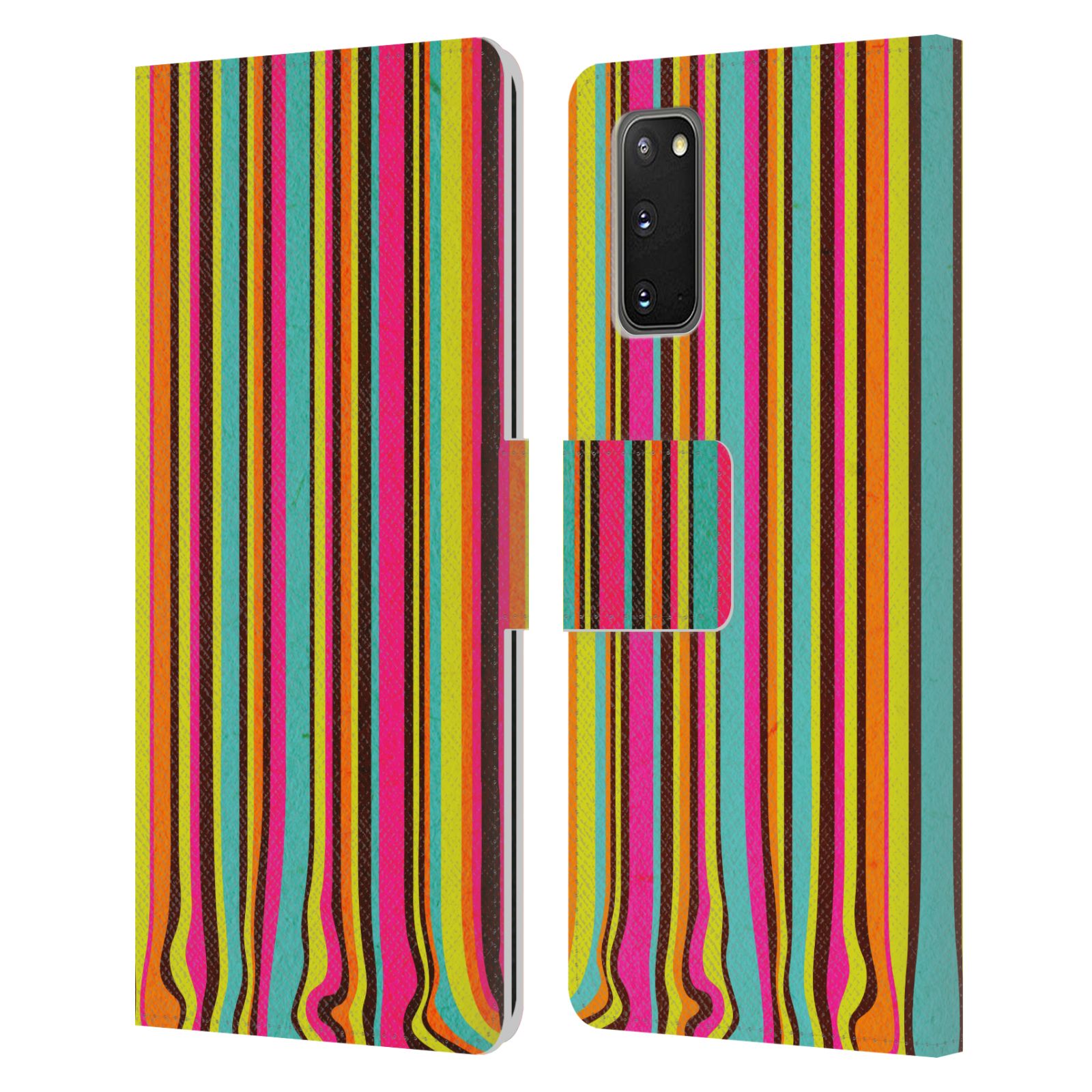HEAD CASE DESIGNS DYNAMIC STRIPES LEATHER BOOK WALLET CASE FOR SAMSUNG PHONES 2 - Picture 10 of 12