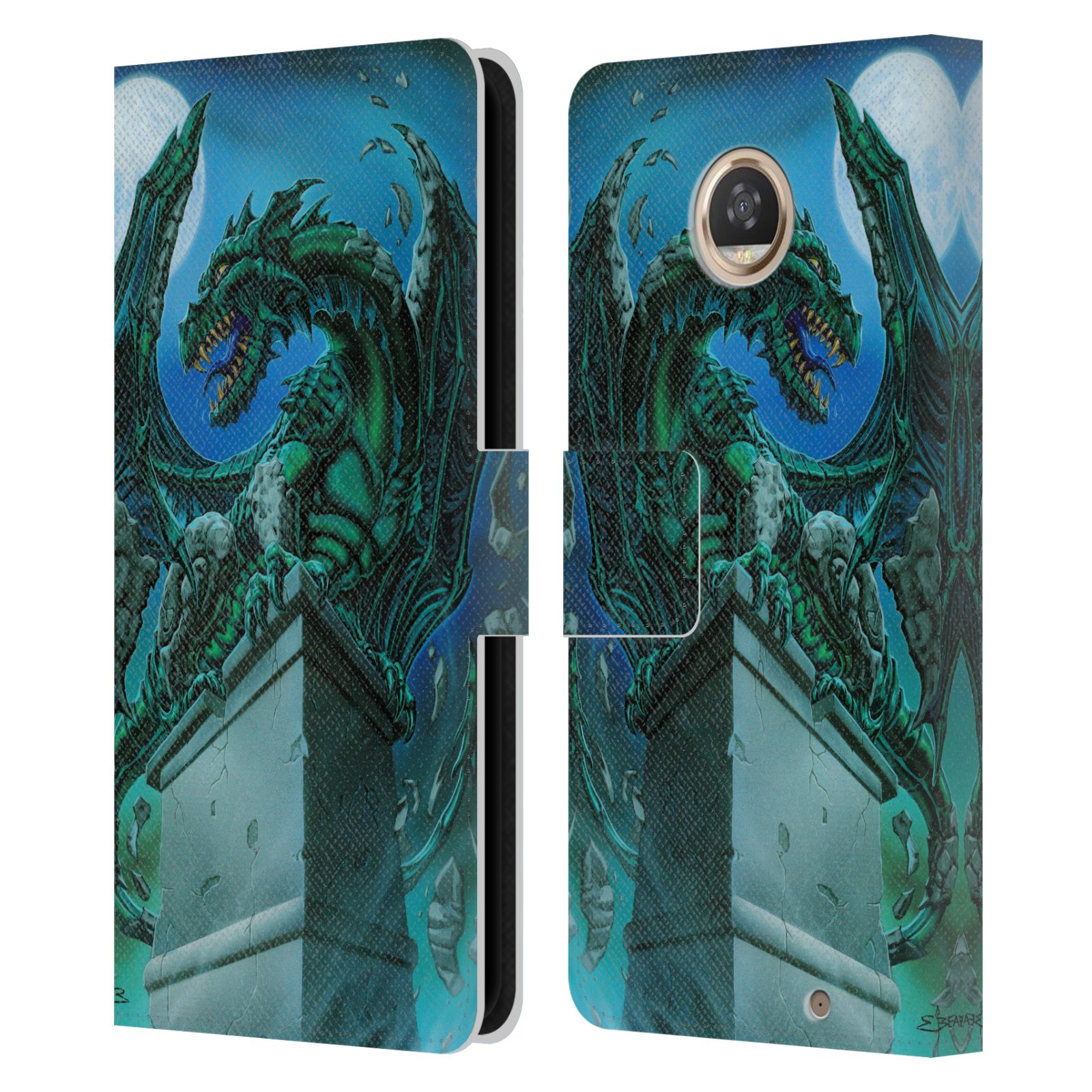OFFICIAL ED BEARD JR DRAGONS LEATHER BOOK WALLET CASE FOR MOTOROLA PHONES 2 - Picture 18 of 18