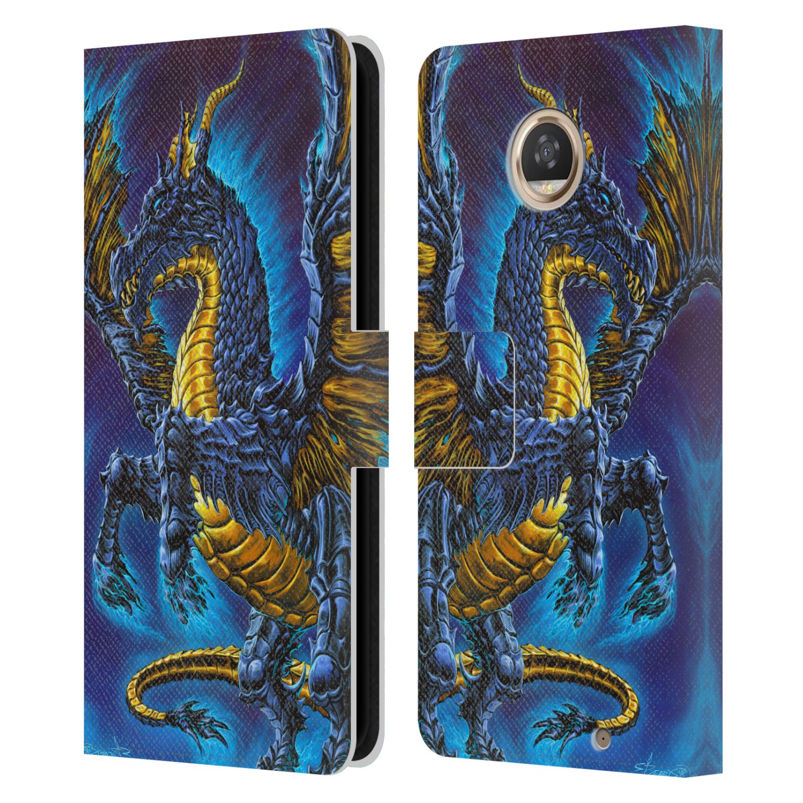 OFFICIAL ED BEARD JR DRAGONS LEATHER BOOK WALLET CASE FOR MOTOROLA PHONES 2 - Picture 15 of 18