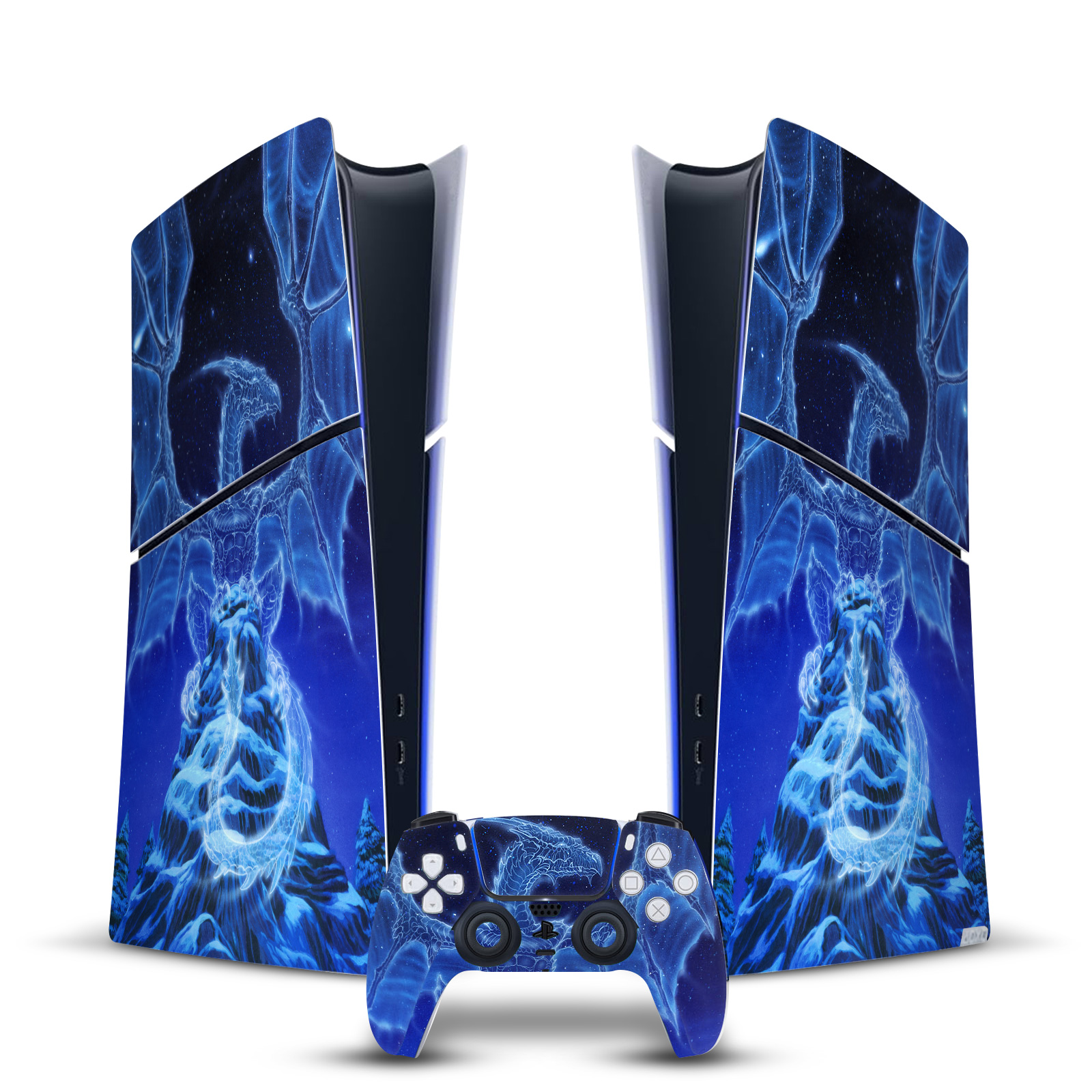 ED BEARD JR DRAGONS VINYL SKIN DECAL FOR PS5 SLIM DIGITAL CONSOLE & CONTROLLER