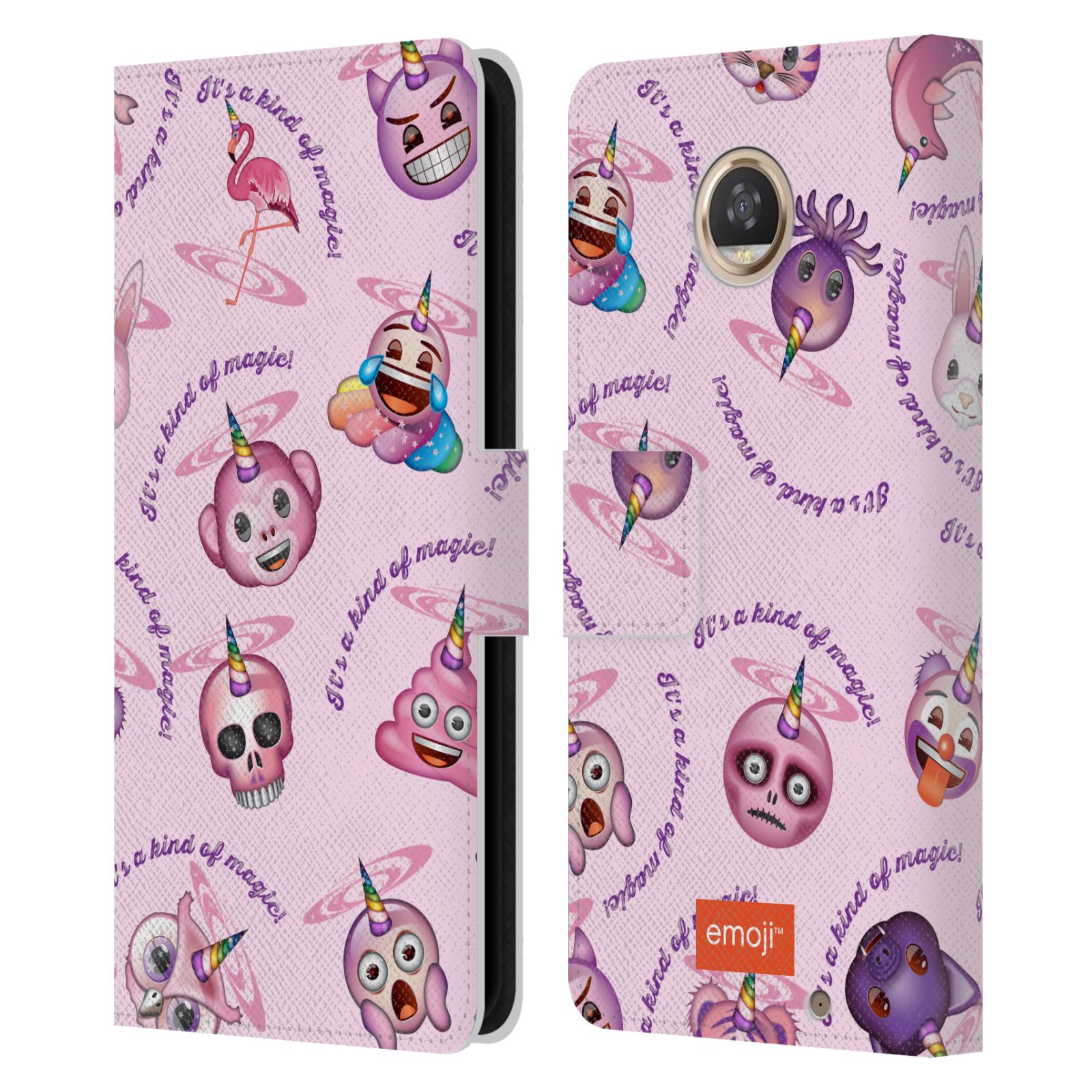 OFFICIAL emoji® BE A UNICORN LEATHER BOOK WALLET CASE FOR MOTOROLA PHONES - Picture 14 of 18