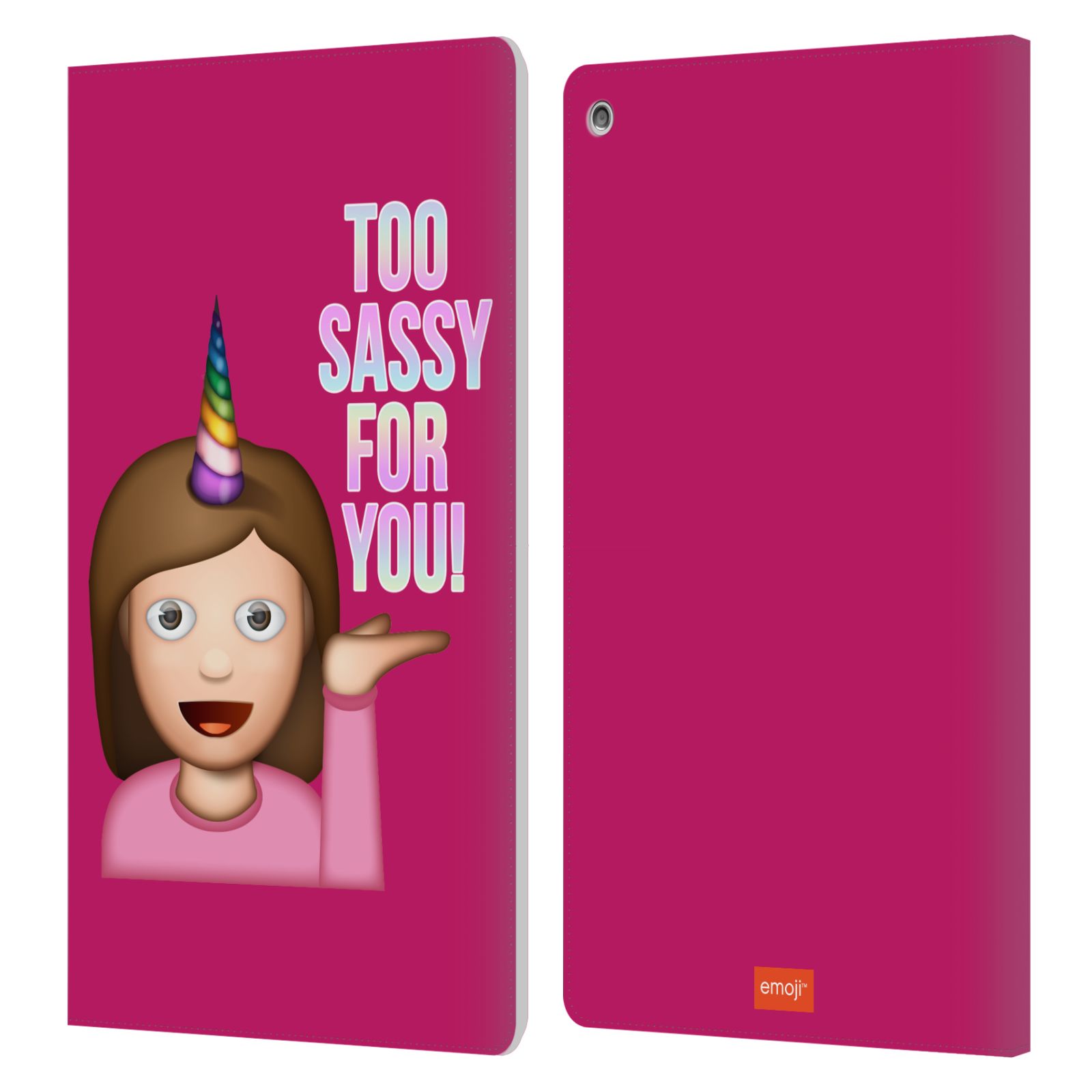 OFFICIAL emoji® BE A UNICORN LEATHER BOOK WALLET CASE COVER FOR AMAZON FIRE - Picture 17 of 18