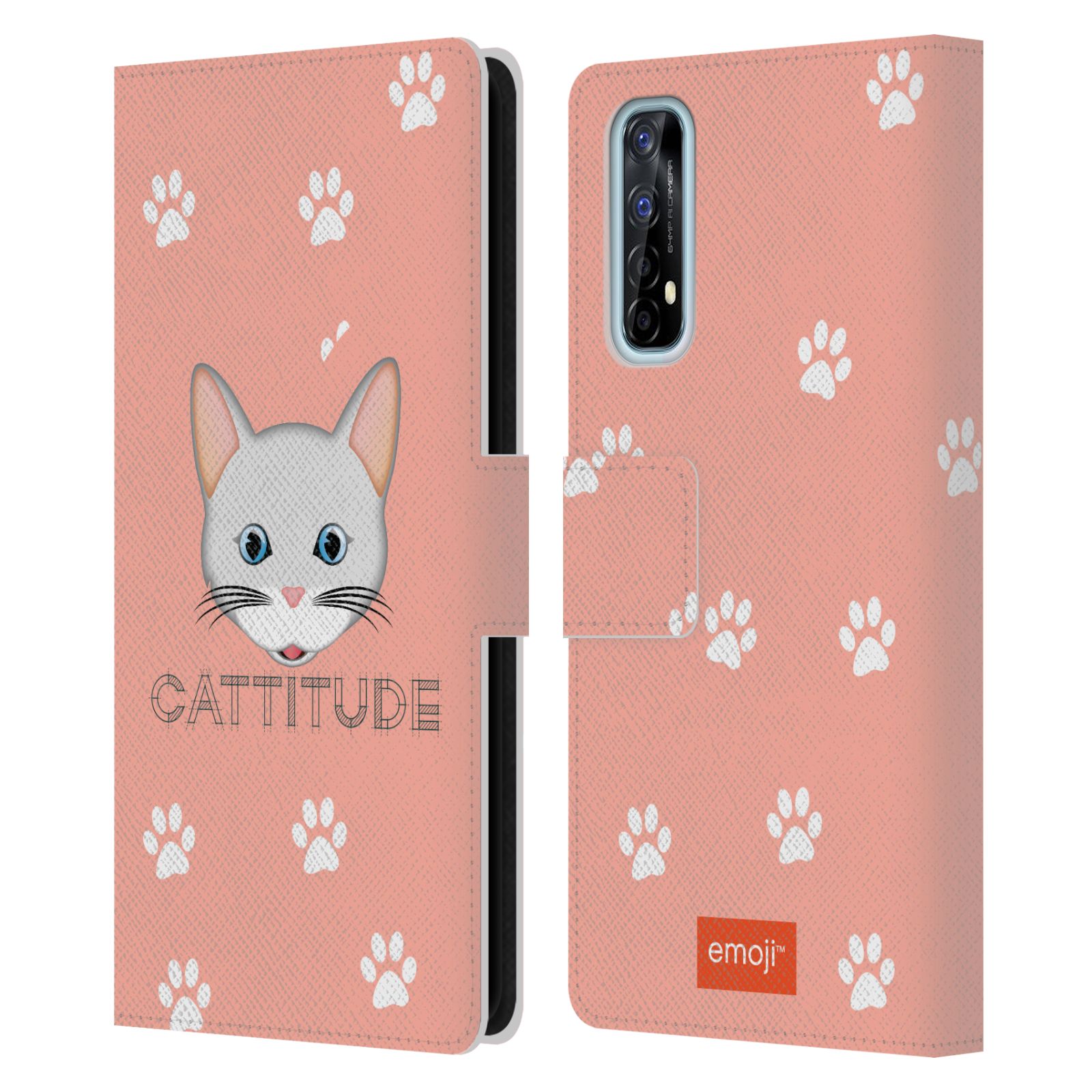 OFFICIAL emoji® CATS LEATHER BOOK WALLET CASE COVER FOR REALME PHONES - 第 10/15 張圖片
