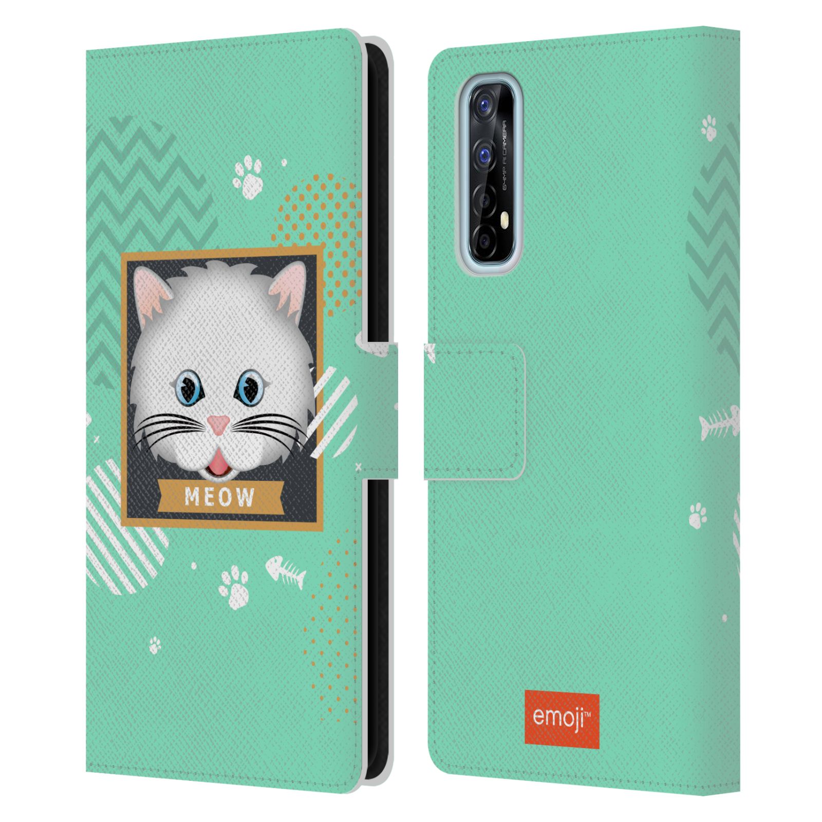OFFICIAL emoji® CATS LEATHER BOOK WALLET CASE COVER FOR REALME PHONES - 第 12/15 張圖片