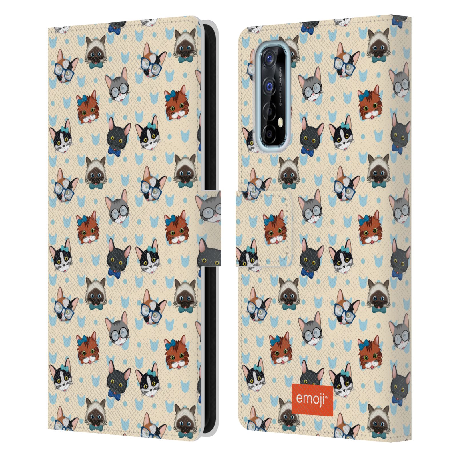 OFFICIAL emoji® CATS LEATHER BOOK WALLET CASE COVER FOR REALME PHONES - 第 14/15 張圖片