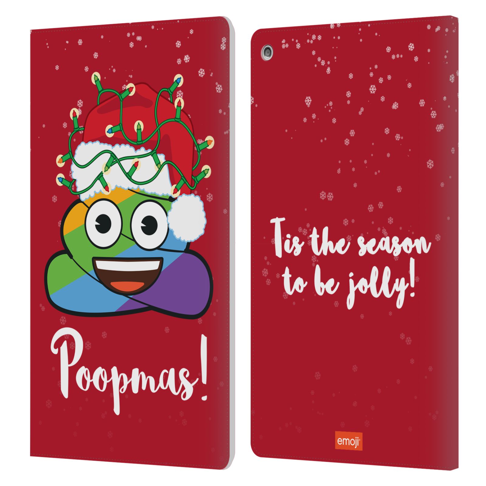 OFFICIAL emoji® CHRISTMAS LEATHER BOOK WALLET CASE COVER FOR AMAZON FIRE - Picture 9 of 11