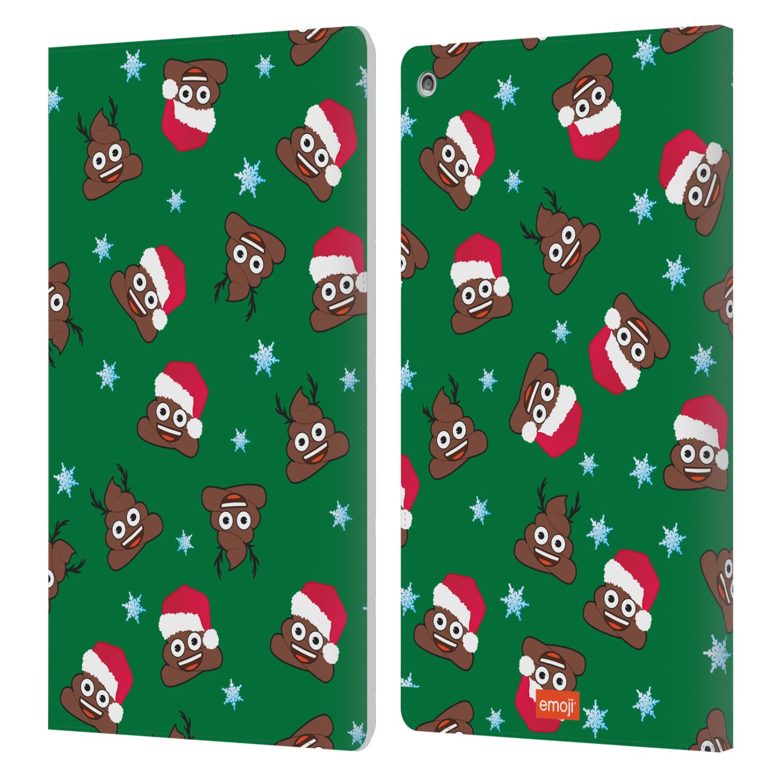 OFFICIAL emoji® CHRISTMAS LEATHER BOOK WALLET CASE COVER FOR AMAZON FIRE - Picture 8 of 11