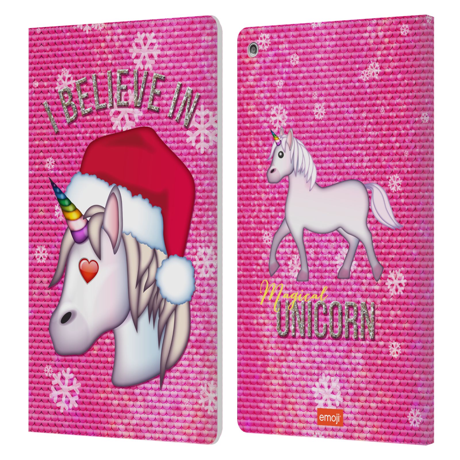 OFFICIAL emoji® CHRISTMAS LEATHER BOOK WALLET CASE COVER FOR AMAZON FIRE - Picture 11 of 11