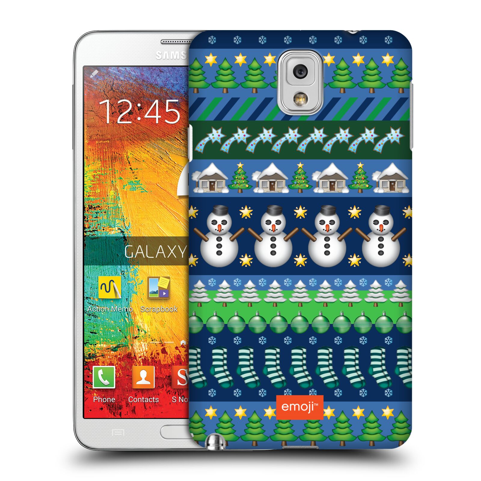 OFFICIAL emoji® CHRISTMAS PATTERNS HARD BACK CASE FOR SAMSUNG PHONES 2 - Picture 8 of 17