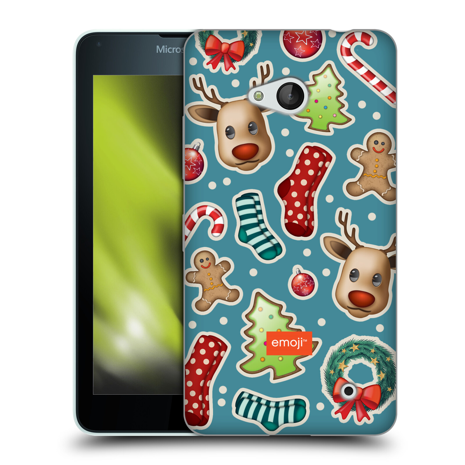 OFFICIAL emoji® CHRISTMAS PATTERNS SOFT GEL CASE FOR MICROSOFT PHONES - Picture 9 of 17