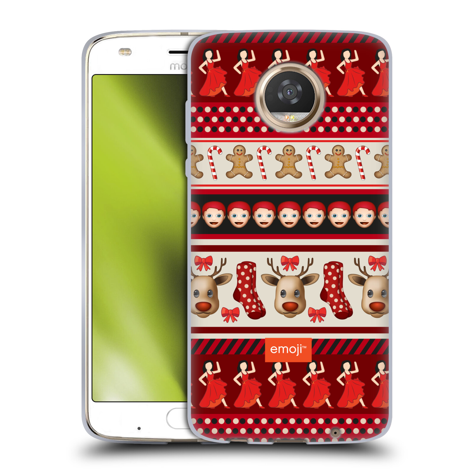 OFFICIAL emoji® CHRISTMAS PATTERNS GEL CASE FOR MOTOROLA PHONES - Picture 14 of 17
