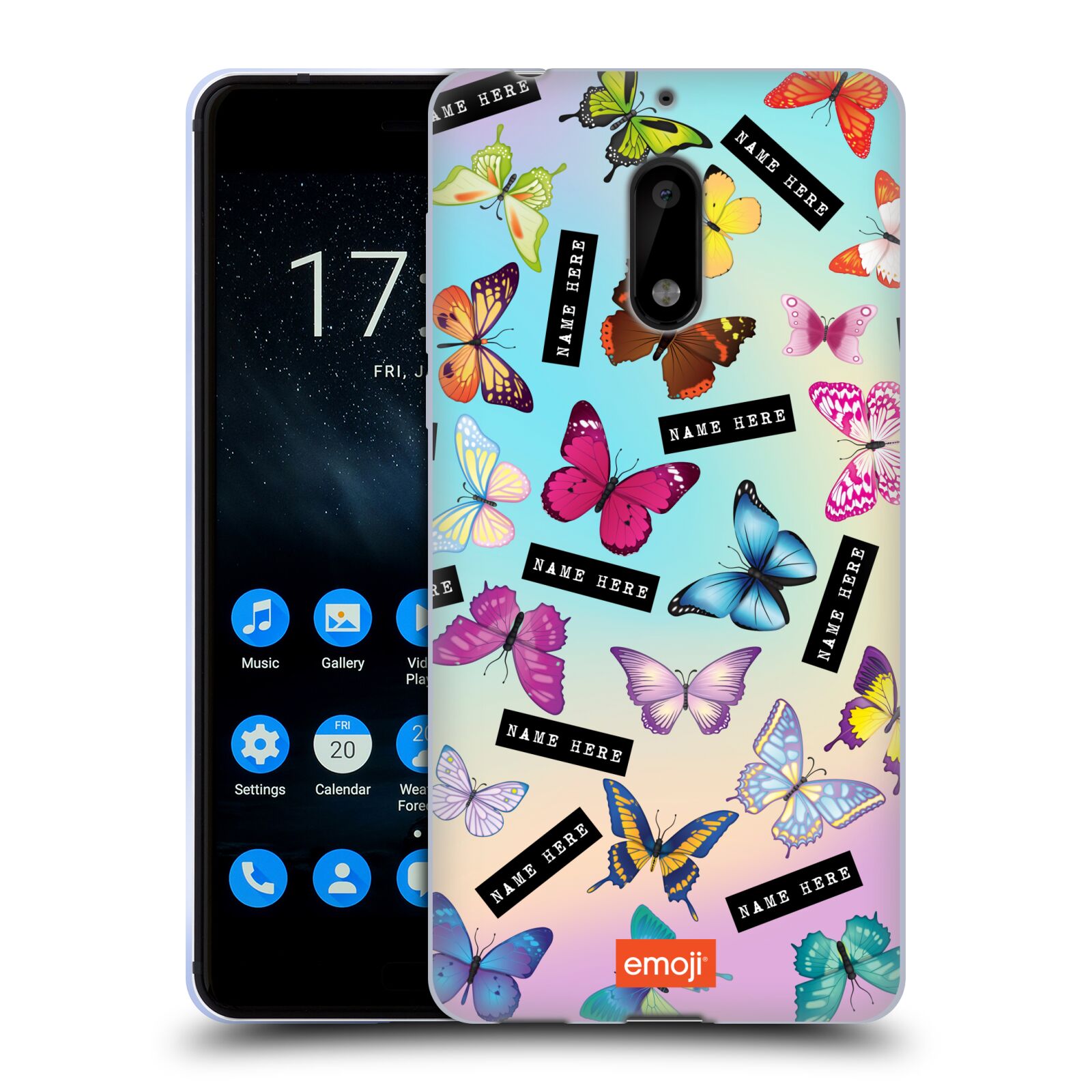 CUSTOM CUSTOMIZED PERSONALIZED EMOJI® PATTERNS SOFT GEL CASE FOR NOKIA PHONES 1