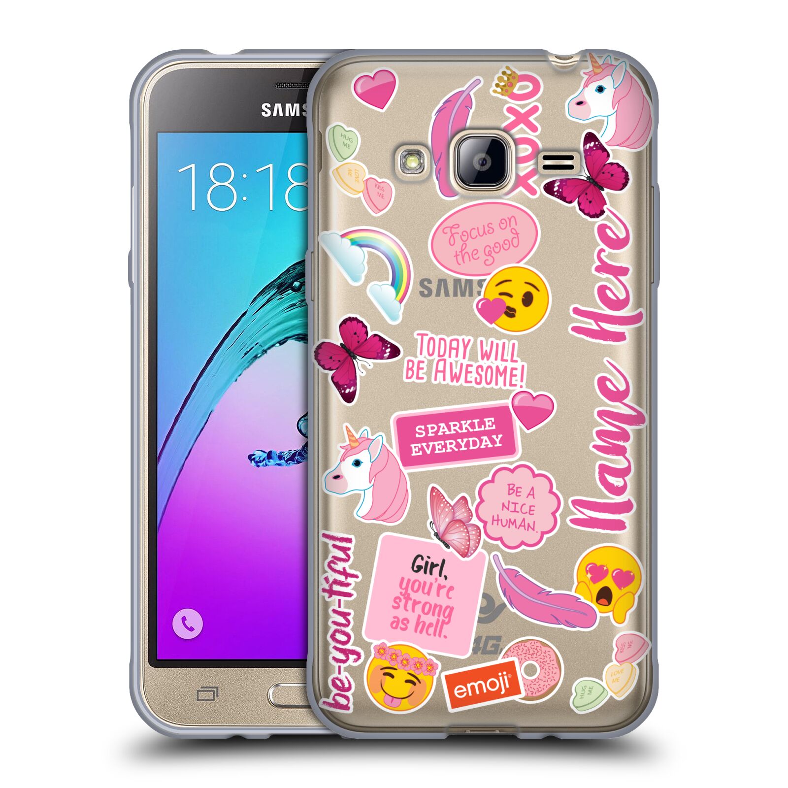 CUSTOM CUSTOMIZED PERSONALIZED EMOJI® PATTERNS GEL CASE FOR SAMSUNG PHONES 3