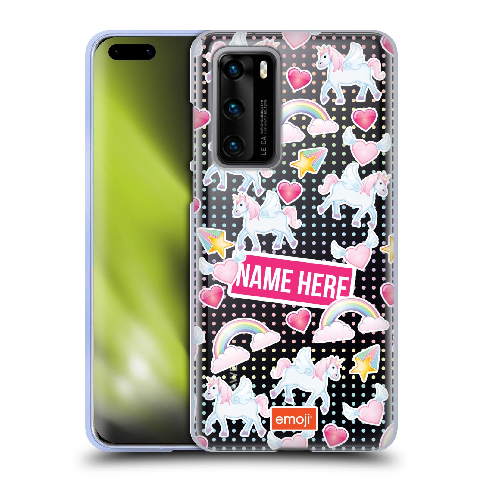 CUSTOM CUSTOMIZED PERSONALIZED EMOJI® PATTERNS SOFT GEL CASE FOR HUAWEI PHONES 4