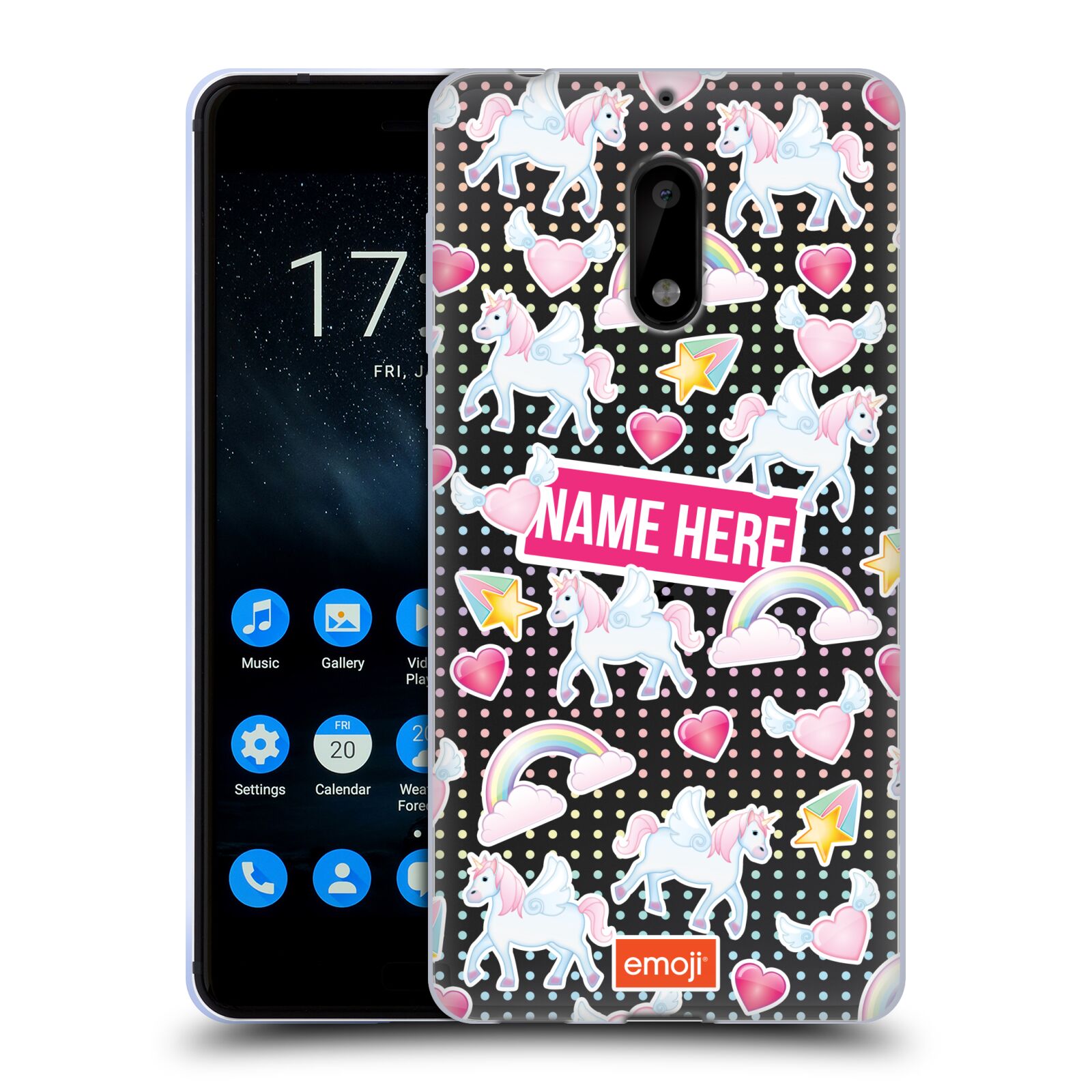 CUSTOM CUSTOMIZED PERSONALIZED EMOJI® PATTERNS SOFT GEL CASE FOR NOKIA PHONES 1