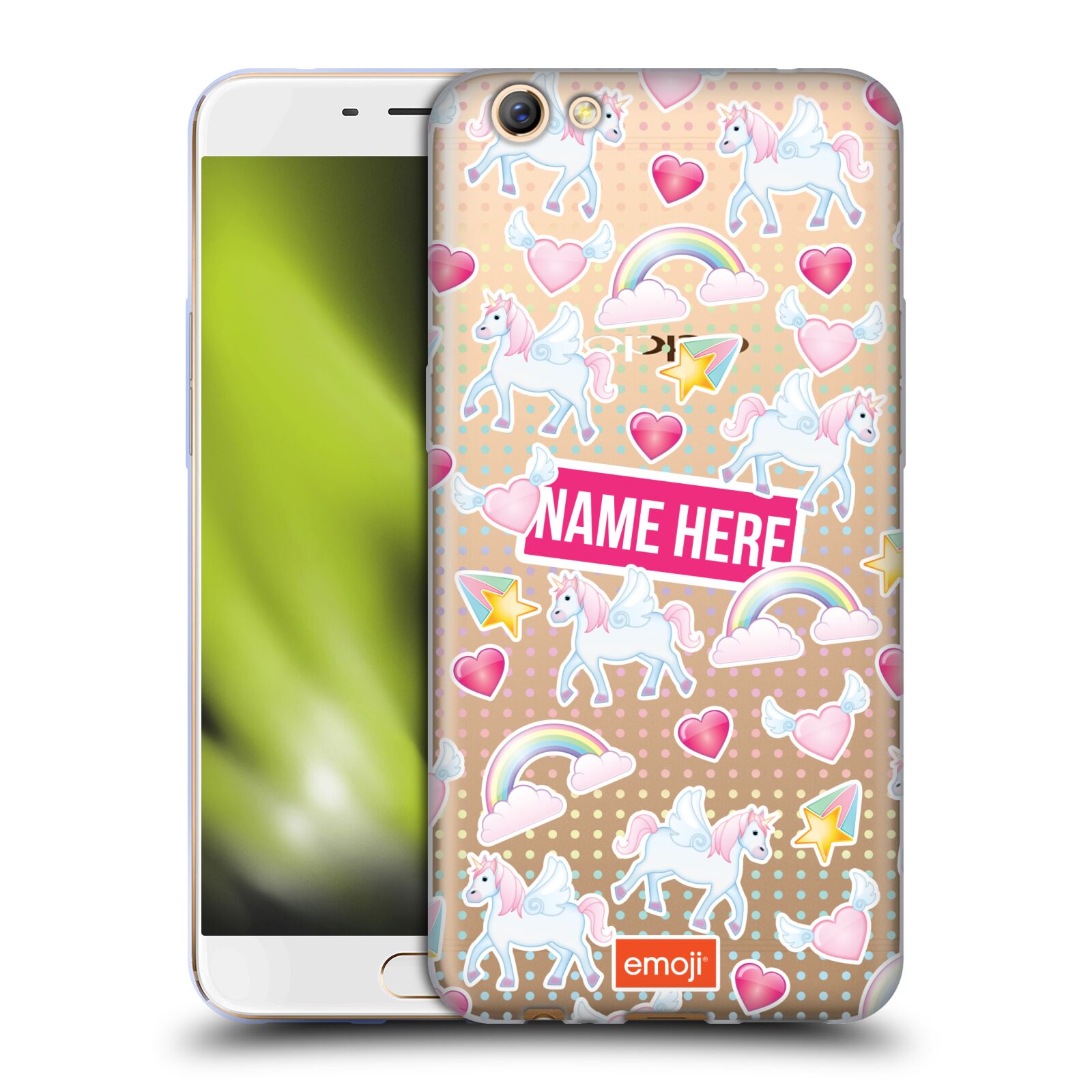 CUSTOM CUSTOMIZED PERSONALIZED EMOJI® PATTERNS SOFT GEL CASE FOR OPPO PHONES