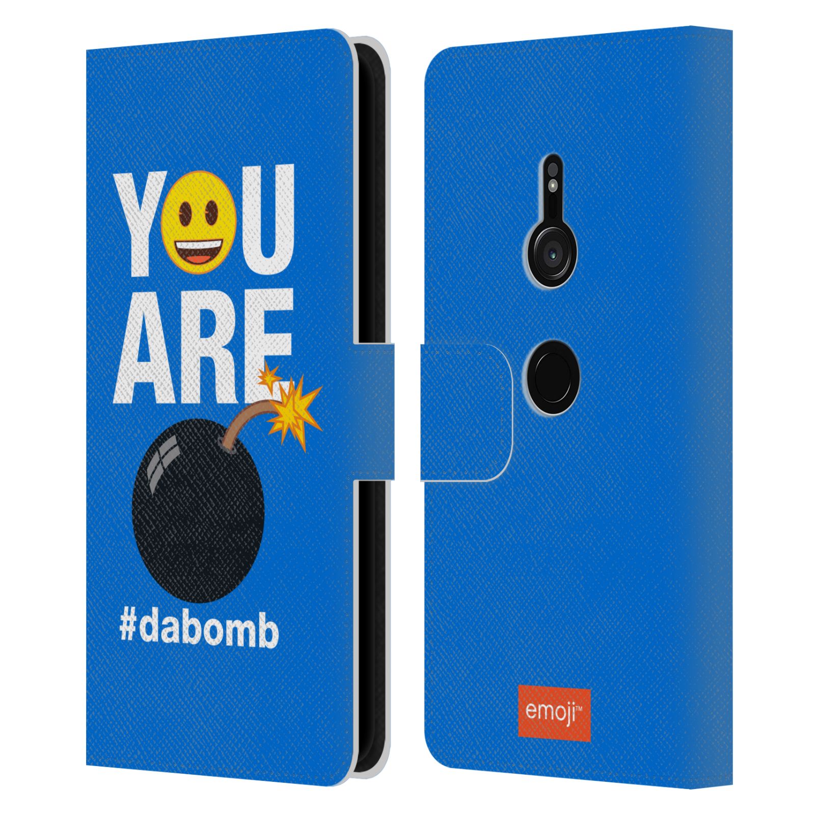 OFFICIAL emoji® FLAT LEATHER BOOK CASE FOR SONY PHONES 1 - Picture 8 of 14