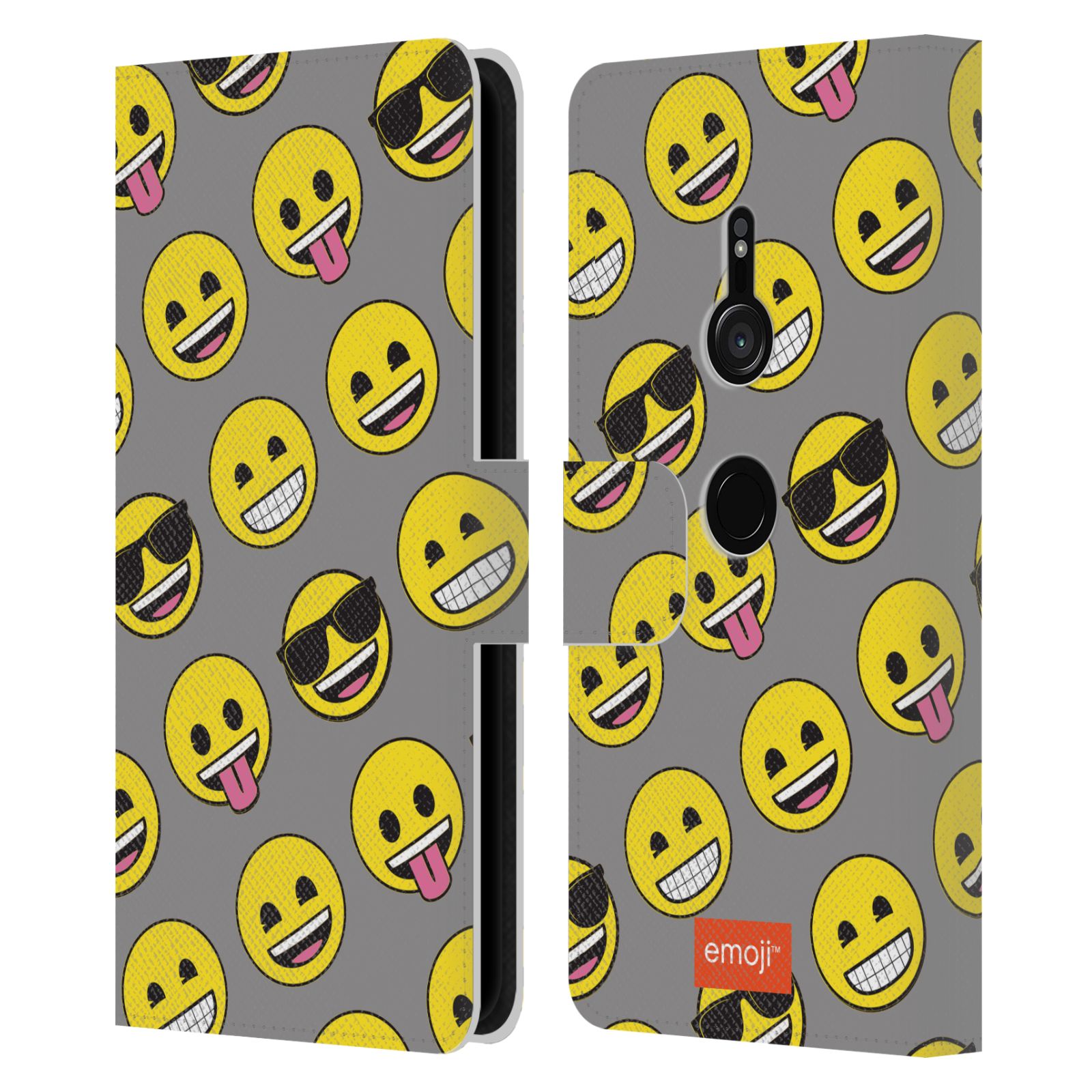 OFFICIAL emoji® FLAT LEATHER BOOK CASE FOR SONY PHONES 1 - Picture 12 of 14