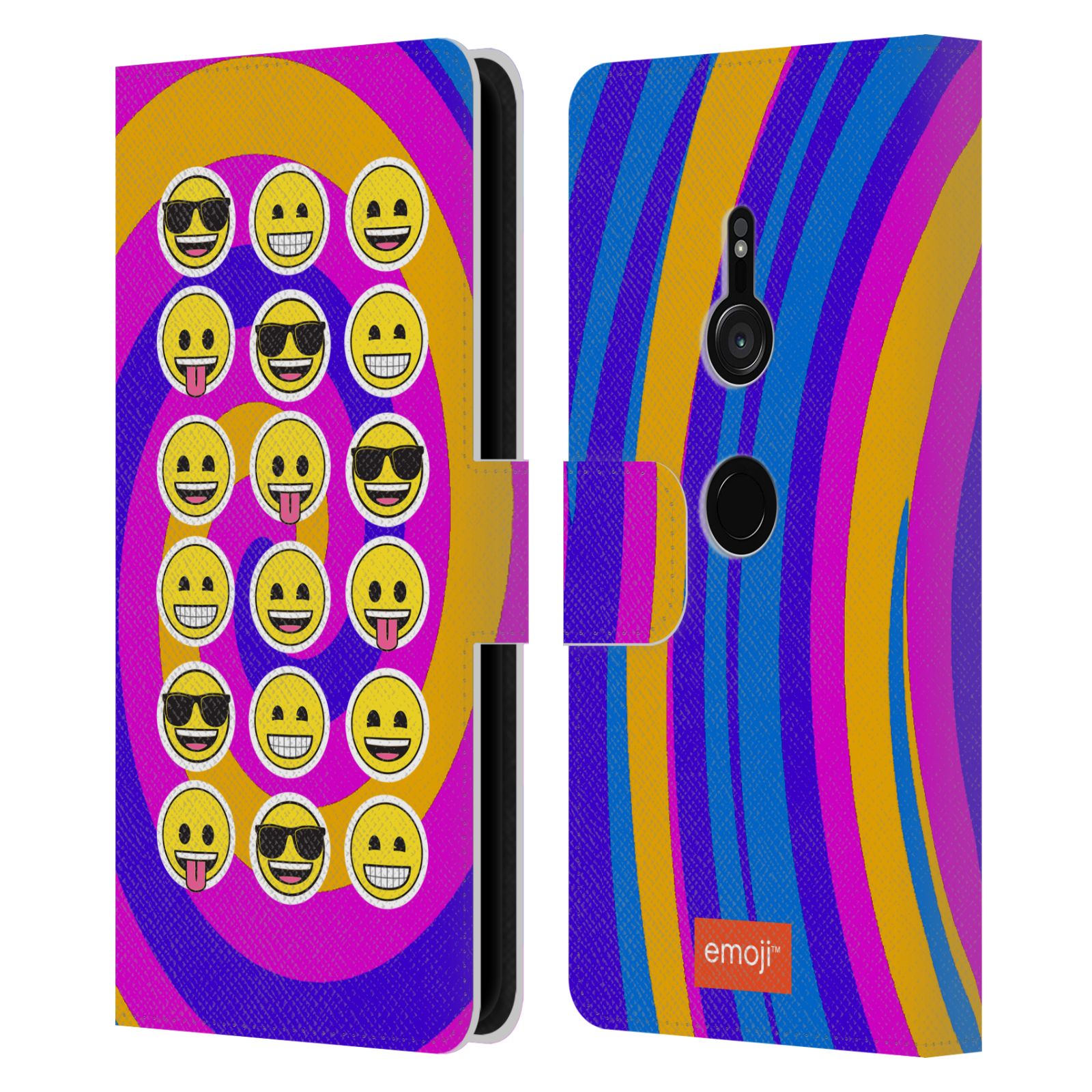 OFFICIAL emoji® FLAT LEATHER BOOK CASE FOR SONY PHONES 1 - Picture 13 of 14