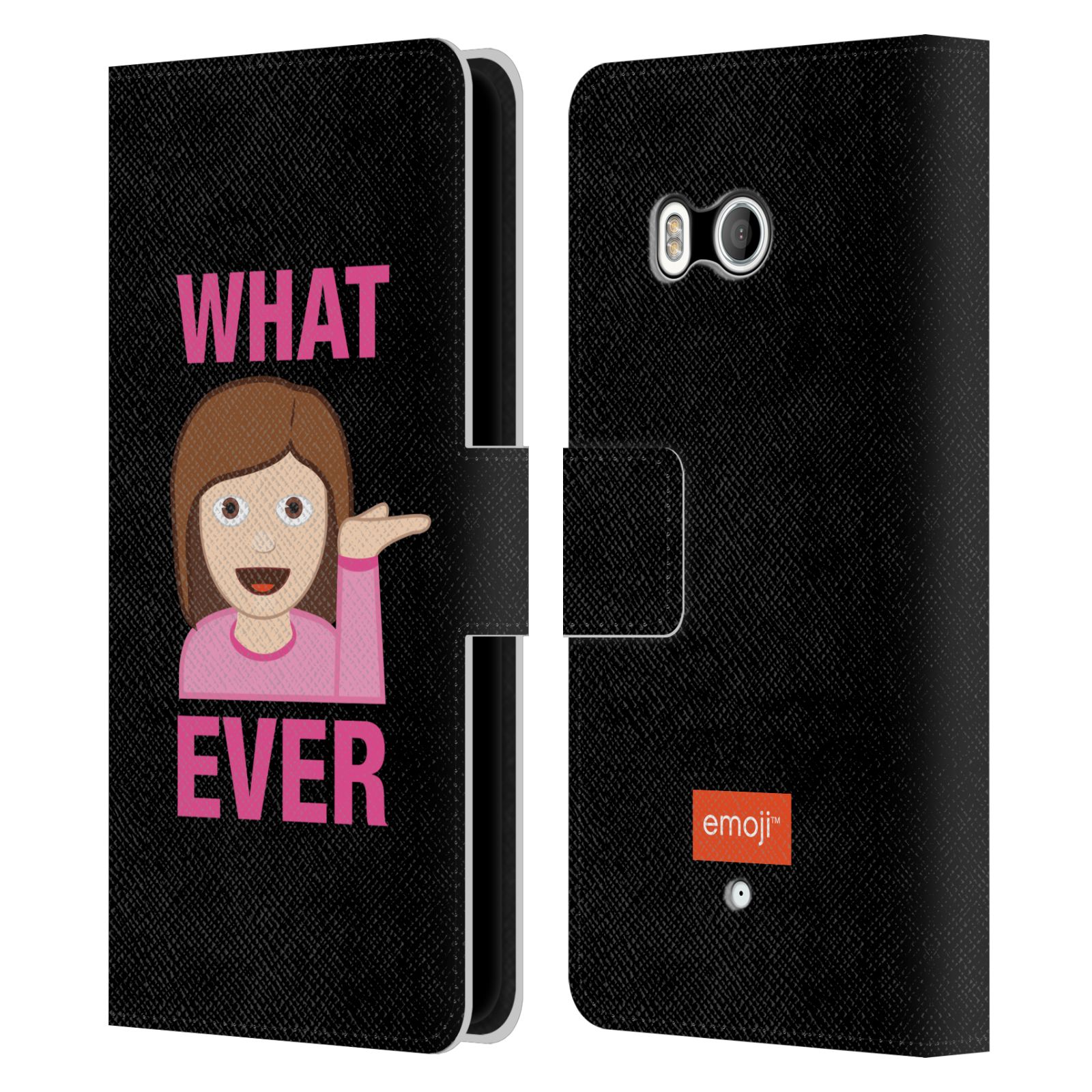 OFFICIAL emoji® FLAT LEATHER BOOK WALLET CASE FOR HTC PHONES 1 - Picture 7 of 7