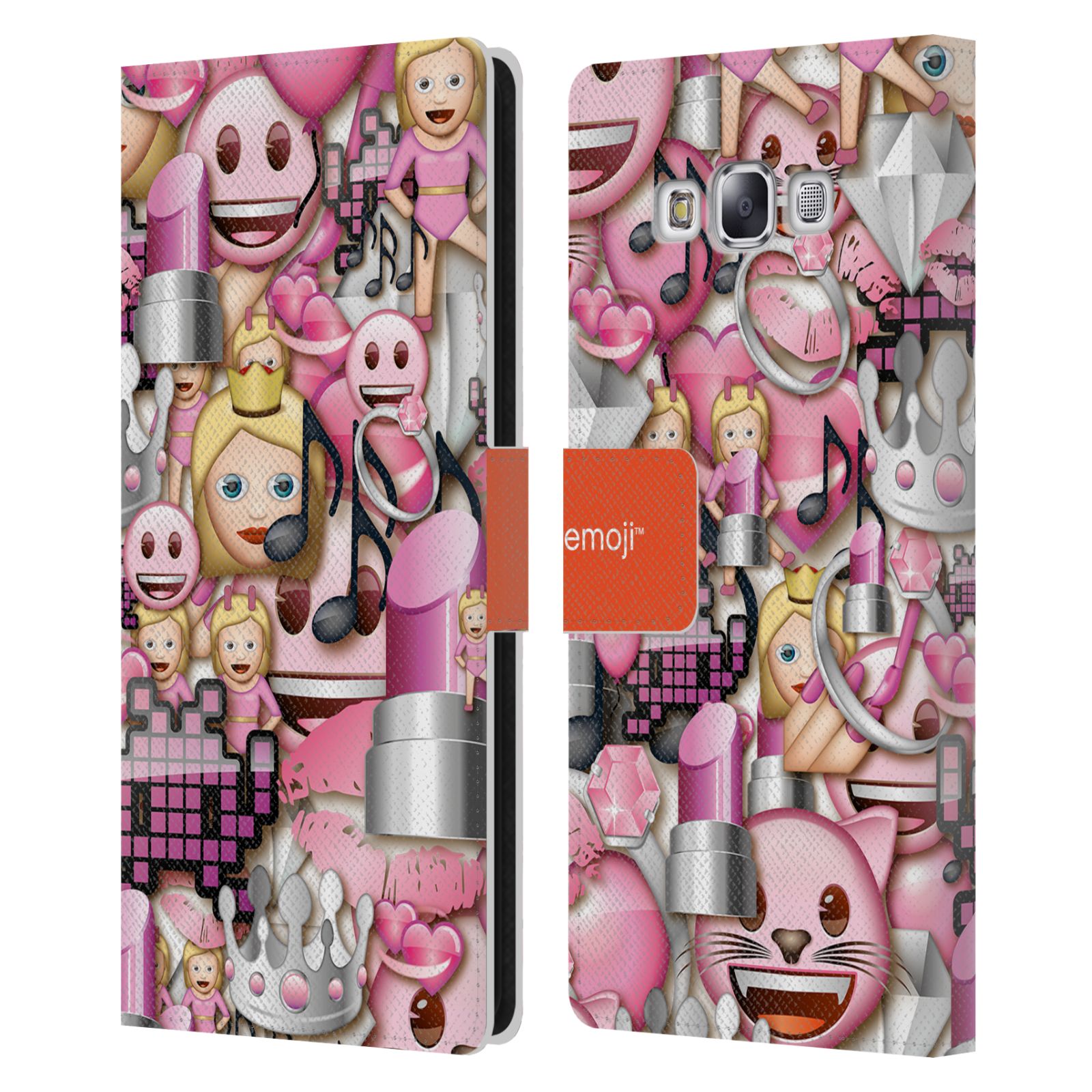 OFFICIAL emoji® FULL PATTERNS LEATHER BOOK WALLET CASE FOR SAMSUNG PHONES 3 - Picture 11 of 16