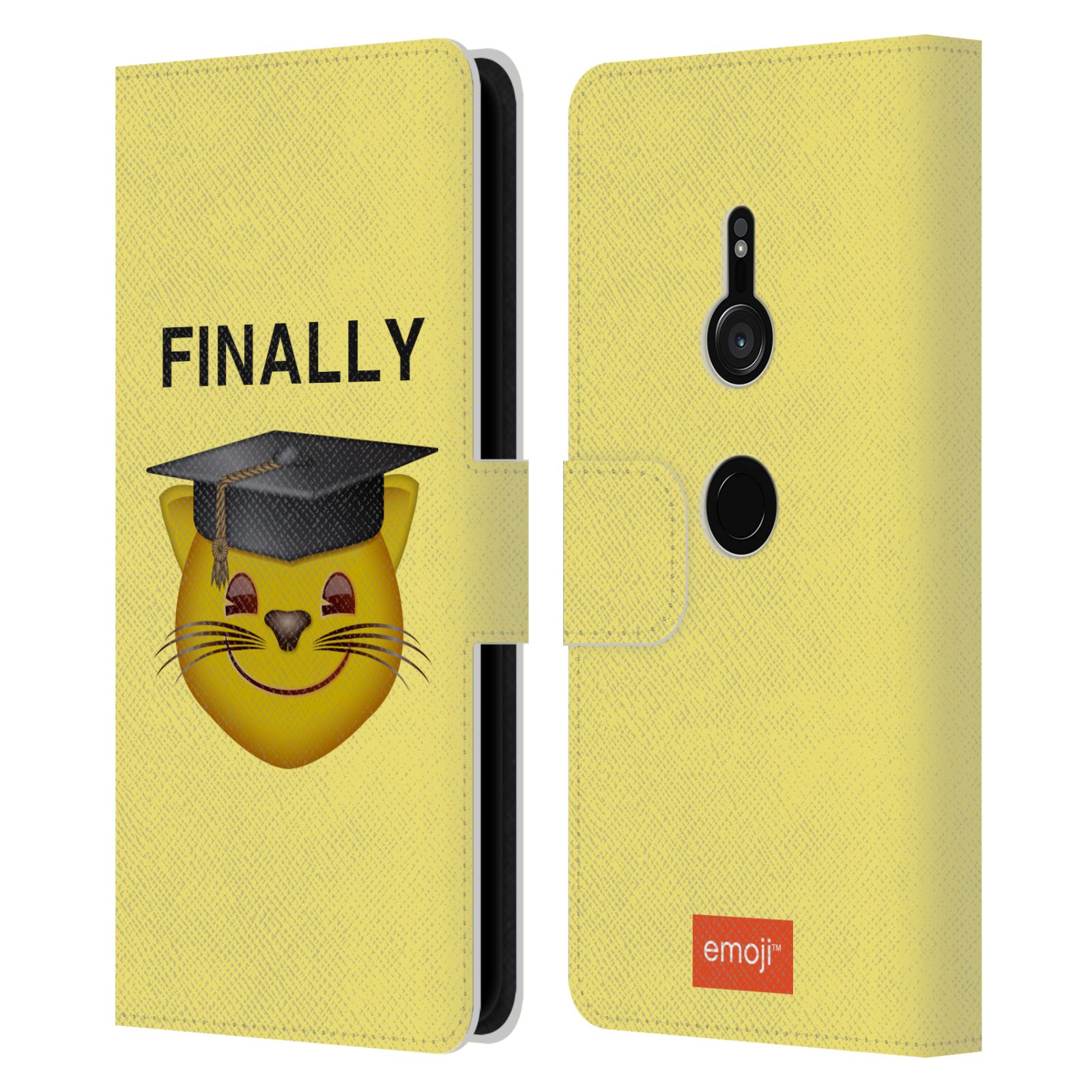 OFFICIAL emoji® GRADUATION LEATHER BOOK CASE FOR SONY PHONES 1 - Picture 7 of 11