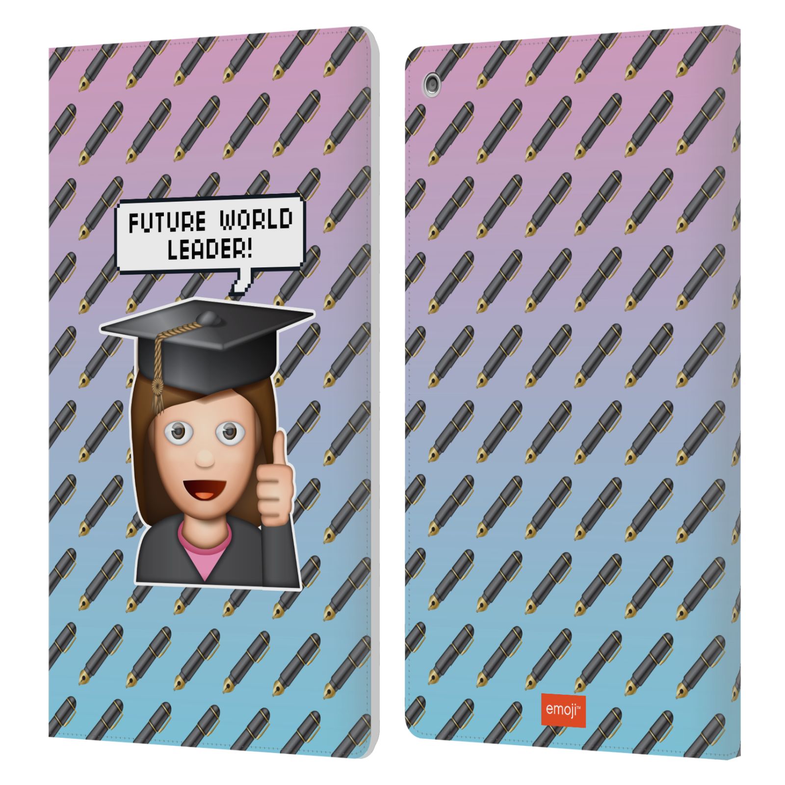 OFFICIAL emoji® GRADUATION LEATHER BOOK WALLET CASE COVER FOR AMAZON FIRE - Picture 8 of 11