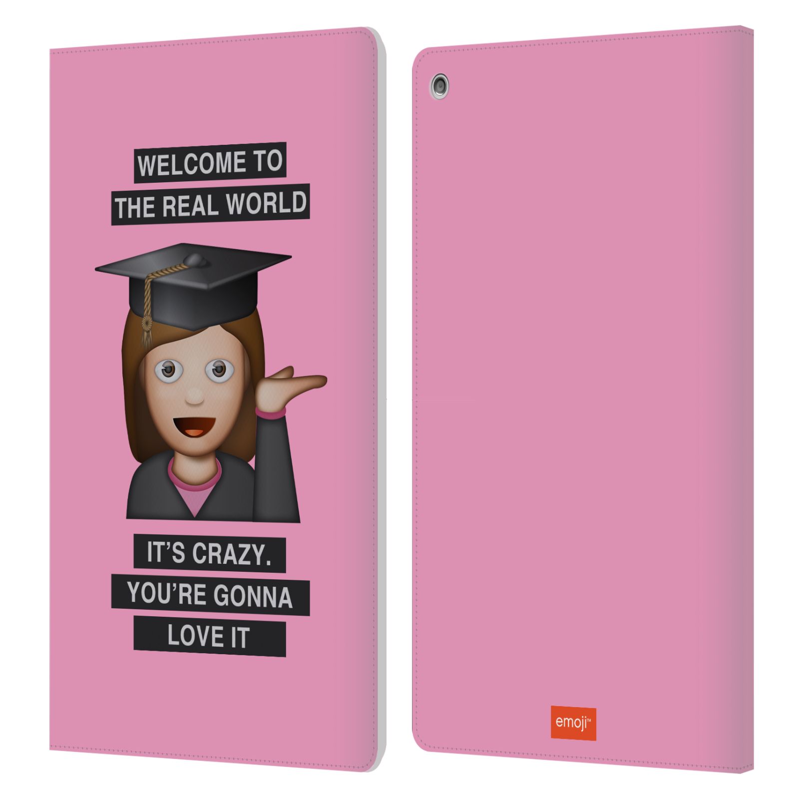 OFFICIAL emoji® GRADUATION LEATHER BOOK WALLET CASE COVER FOR AMAZON FIRE - Picture 9 of 11