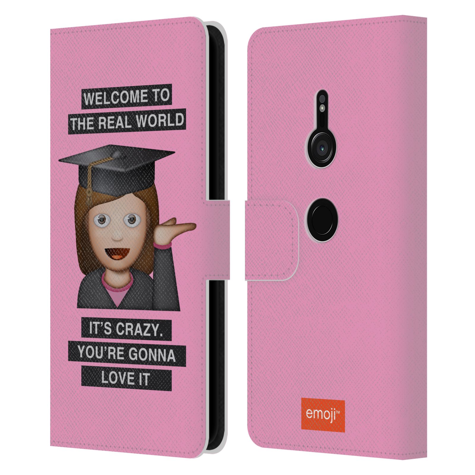 OFFICIAL emoji® GRADUATION LEATHER BOOK CASE FOR SONY PHONES 1 - Picture 9 of 11