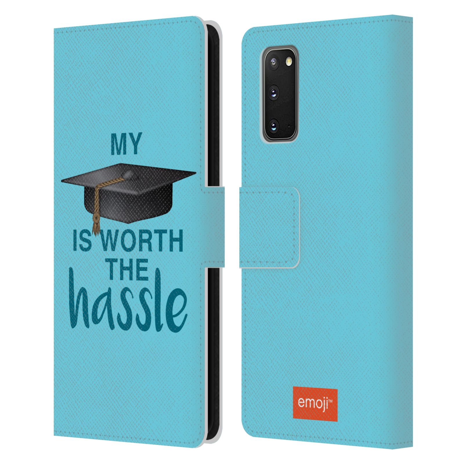 OFFICIAL emoji® GRADUATION LEATHER BOOK CASE FOR SAMSUNG PHONES 1 - Picture 11 of 11
