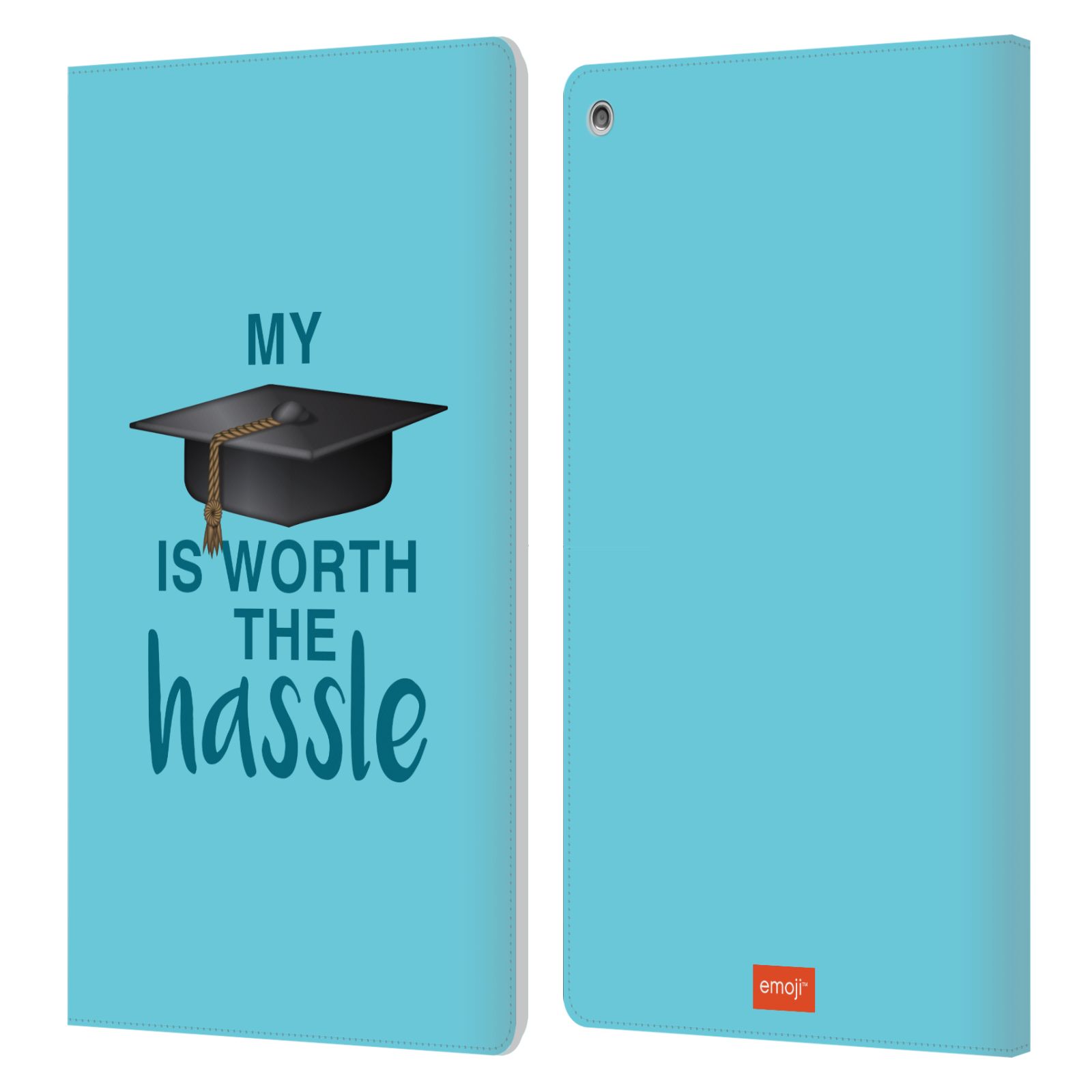 OFFICIAL emoji® GRADUATION LEATHER BOOK WALLET CASE COVER FOR AMAZON FIRE - Picture 11 of 11