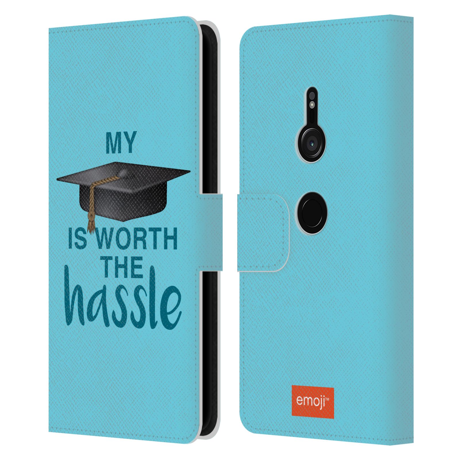 OFFICIAL emoji® GRADUATION LEATHER BOOK CASE FOR SONY PHONES 1 - Picture 11 of 11