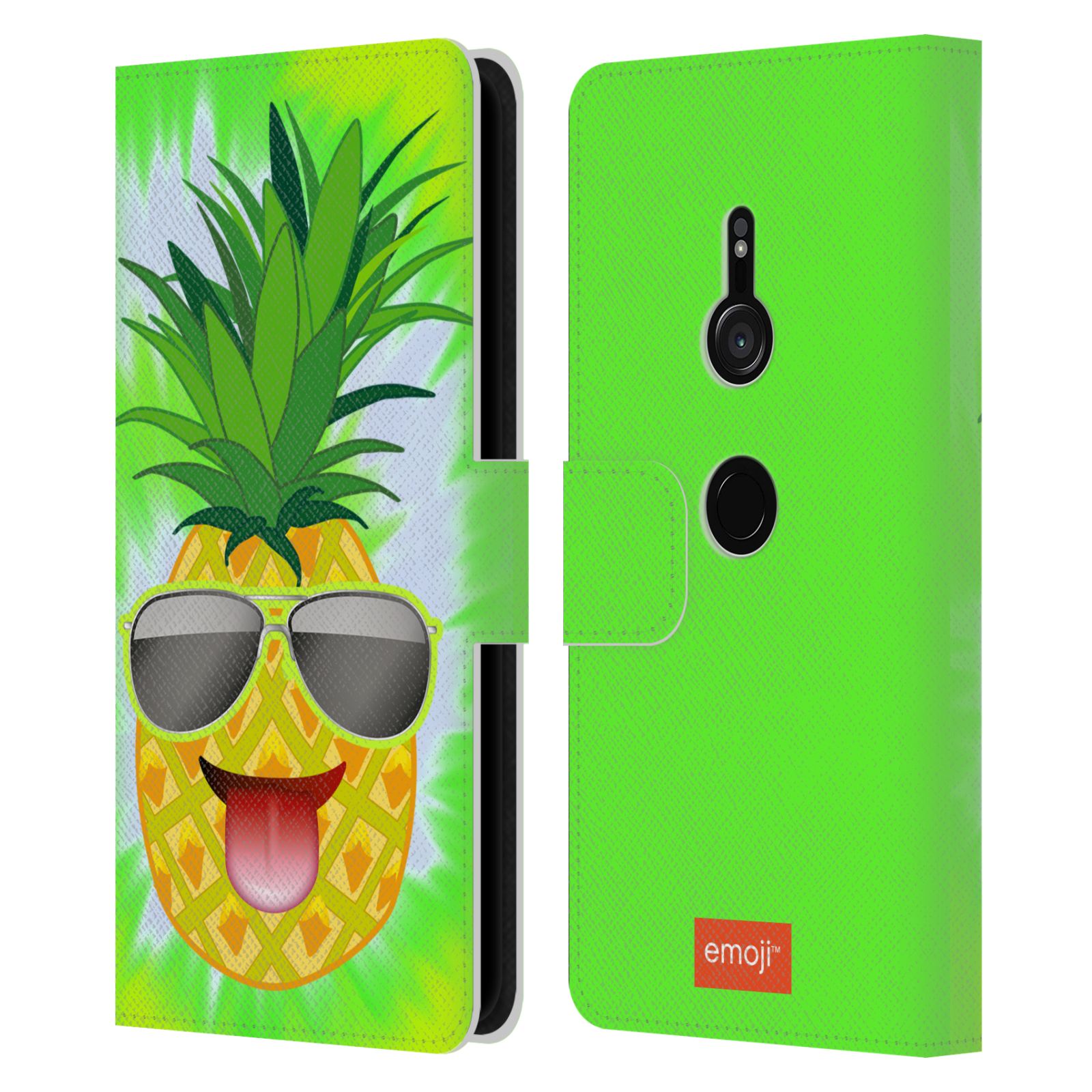 OFFICIAL emoji® HAPPY SUMMER LEATHER BOOK CASE FOR SONY PHONES 1 - Picture 10 of 16