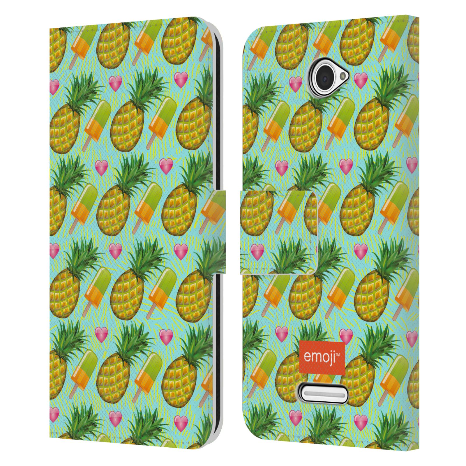 OFFICIAL EMOJI HAPPY SUMMER LEATHER BOOK WALLET CASE COVER FOR SONY PHONES 2 - Picture 11 of 16