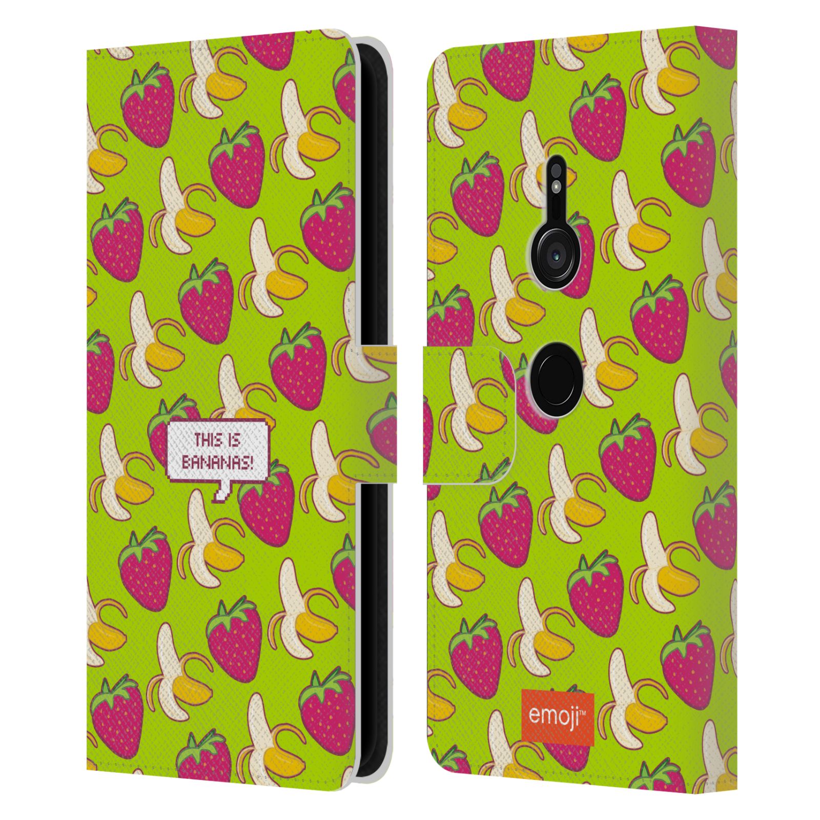 OFFICIAL emoji® HAPPY SUMMER LEATHER BOOK CASE FOR SONY PHONES 1 - Picture 12 of 16