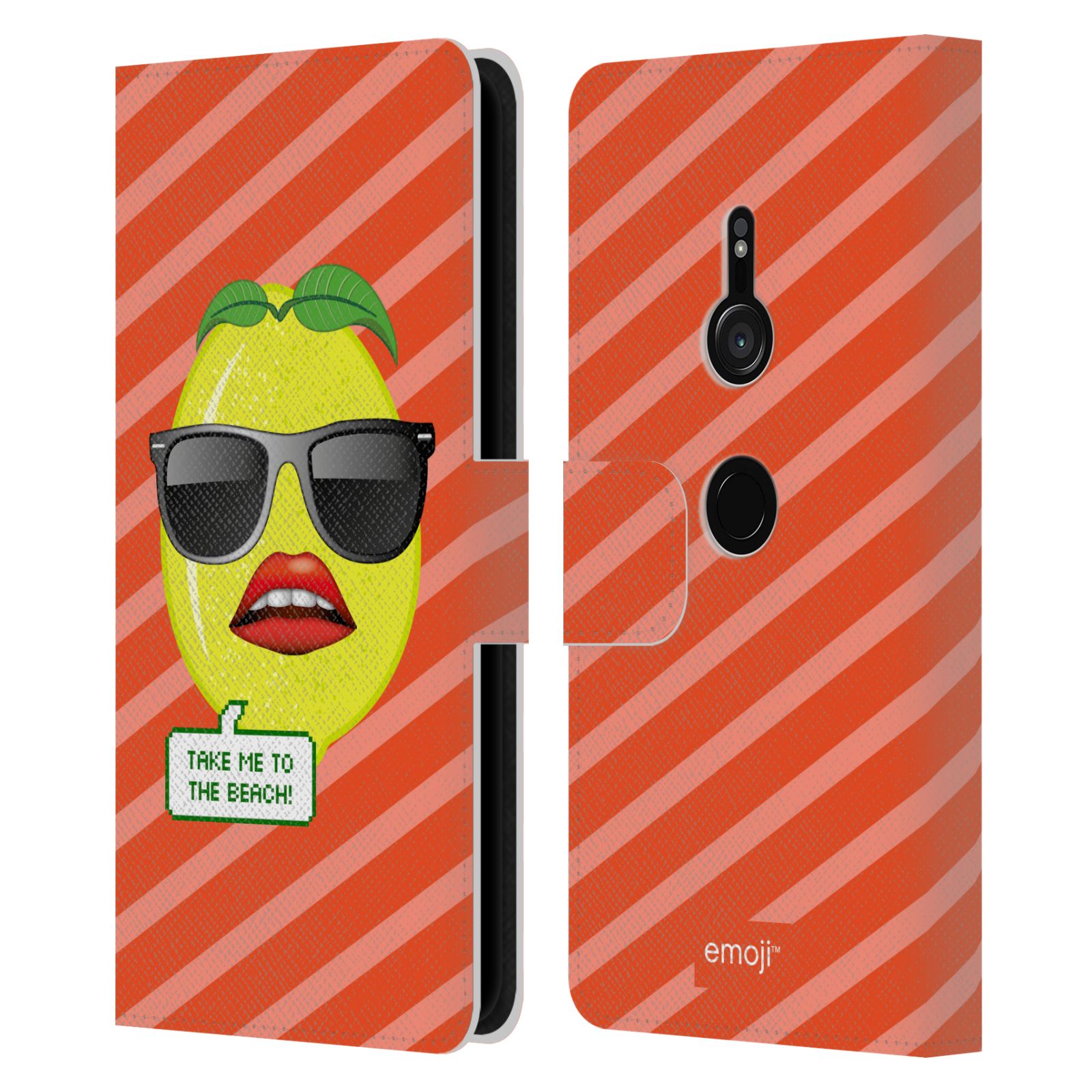 OFFICIAL emoji® HAPPY SUMMER LEATHER BOOK CASE FOR SONY PHONES 1 - Picture 15 of 16