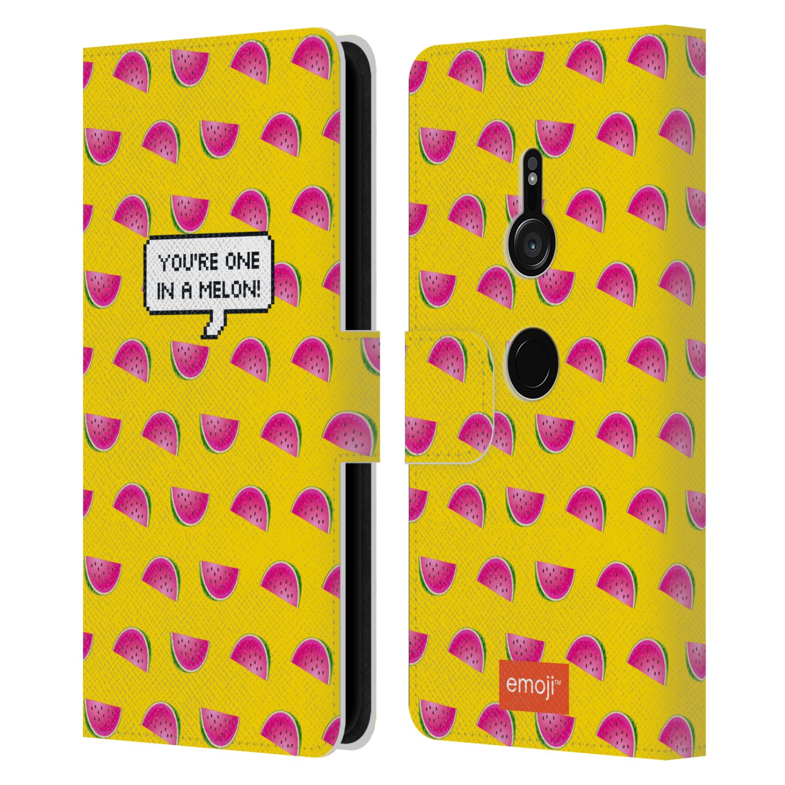 OFFICIAL emoji® HAPPY SUMMER LEATHER BOOK CASE FOR SONY PHONES 1 - Picture 16 of 16