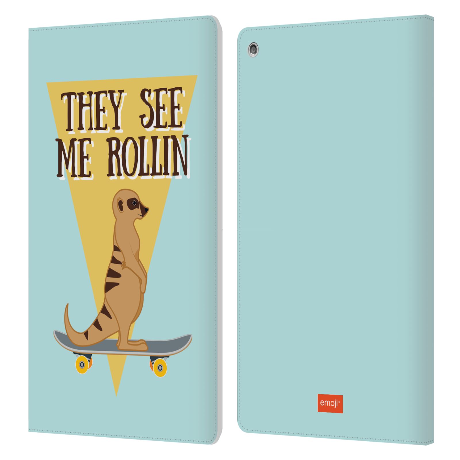 OFFICIAL emoji® MEERKAT LEATHER BOOK WALLET CASE COVER FOR AMAZON FIRE - Picture 9 of 9