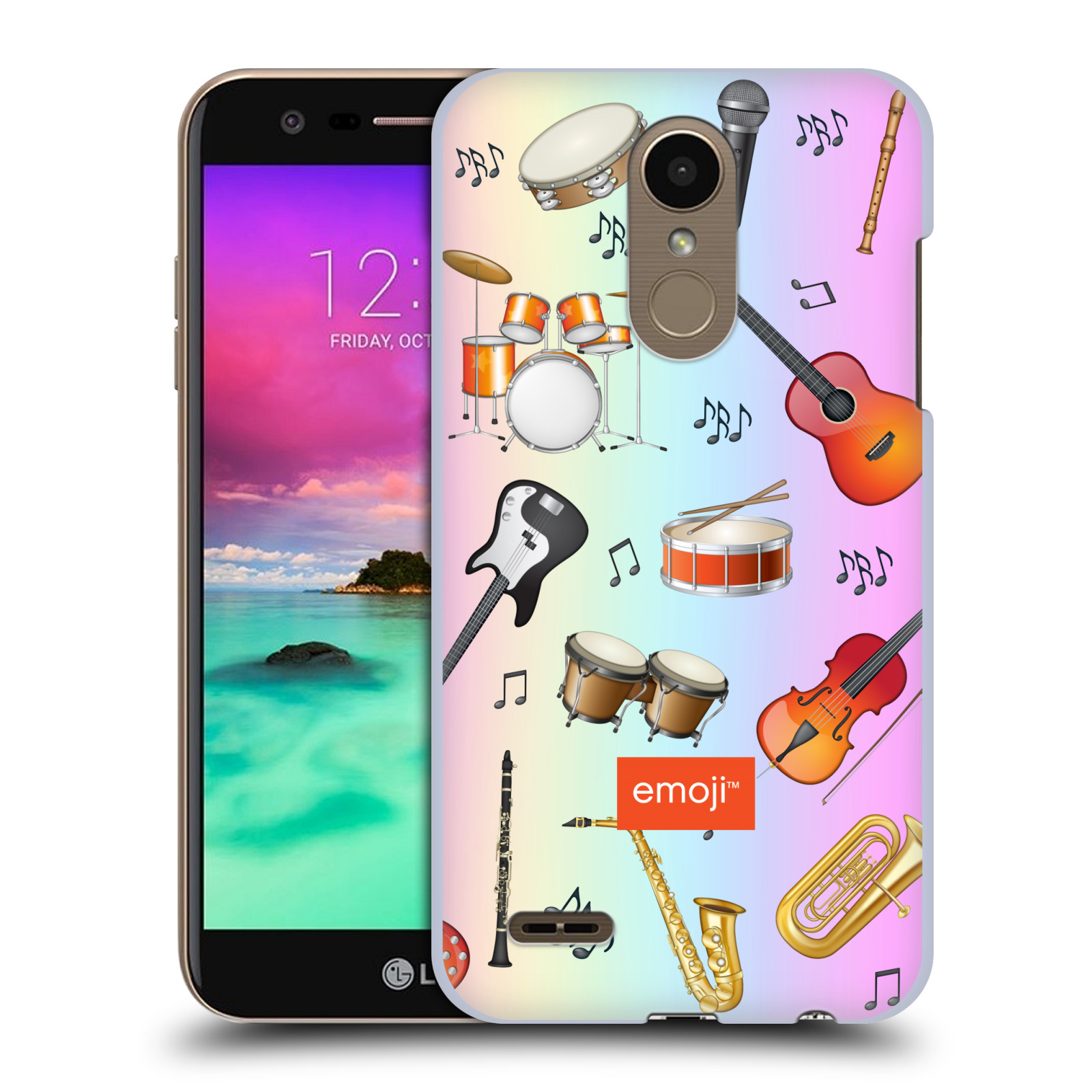 OFFICIAL emoji® MUSIC PATTERNS HARD BACK CASE FOR LG PHONES 1 - Picture 12 of 15