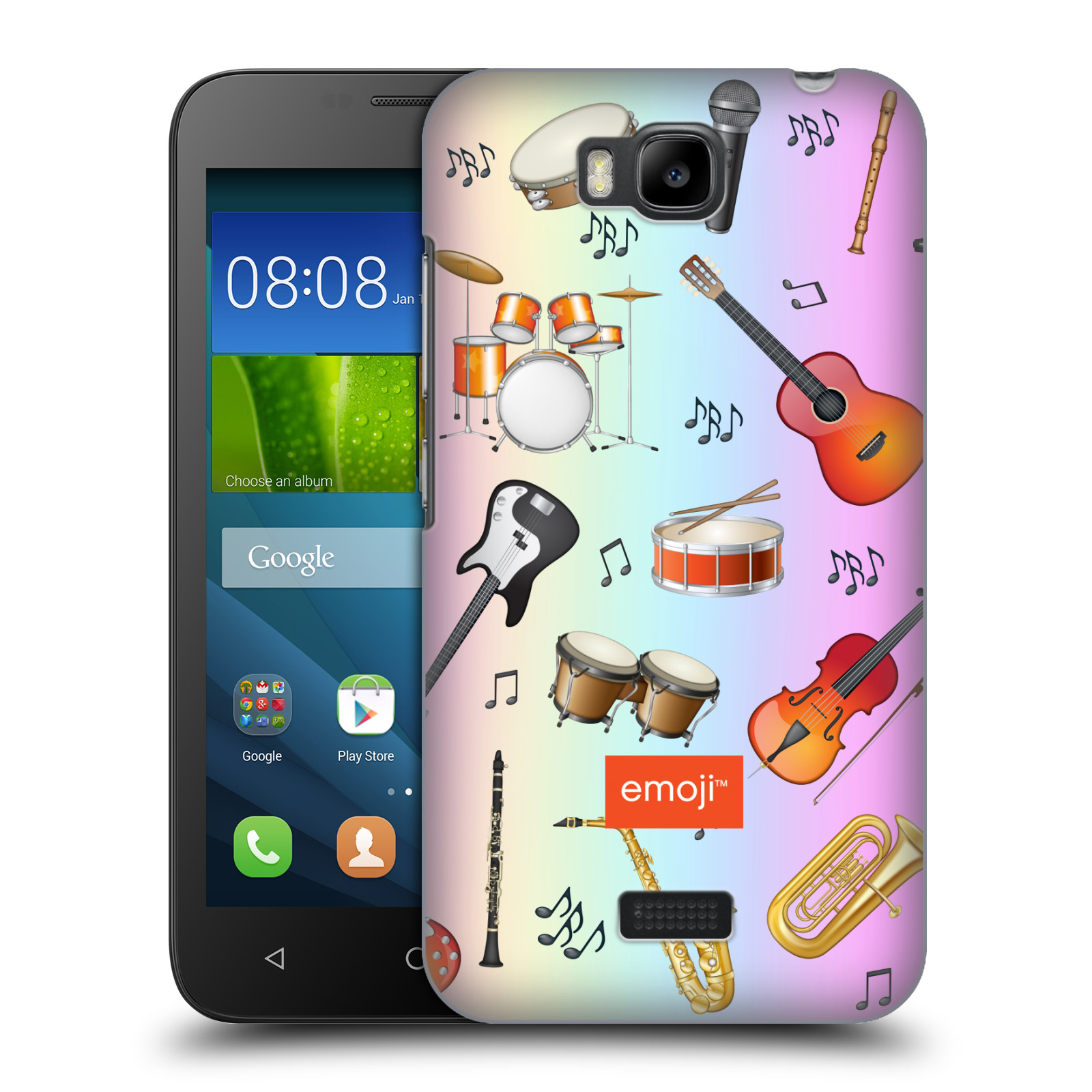 OFFICIAL emoji® MUSIC PATTERNS BACK CASE FOR HUAWEI PHONES 2 - Picture 12 of 15