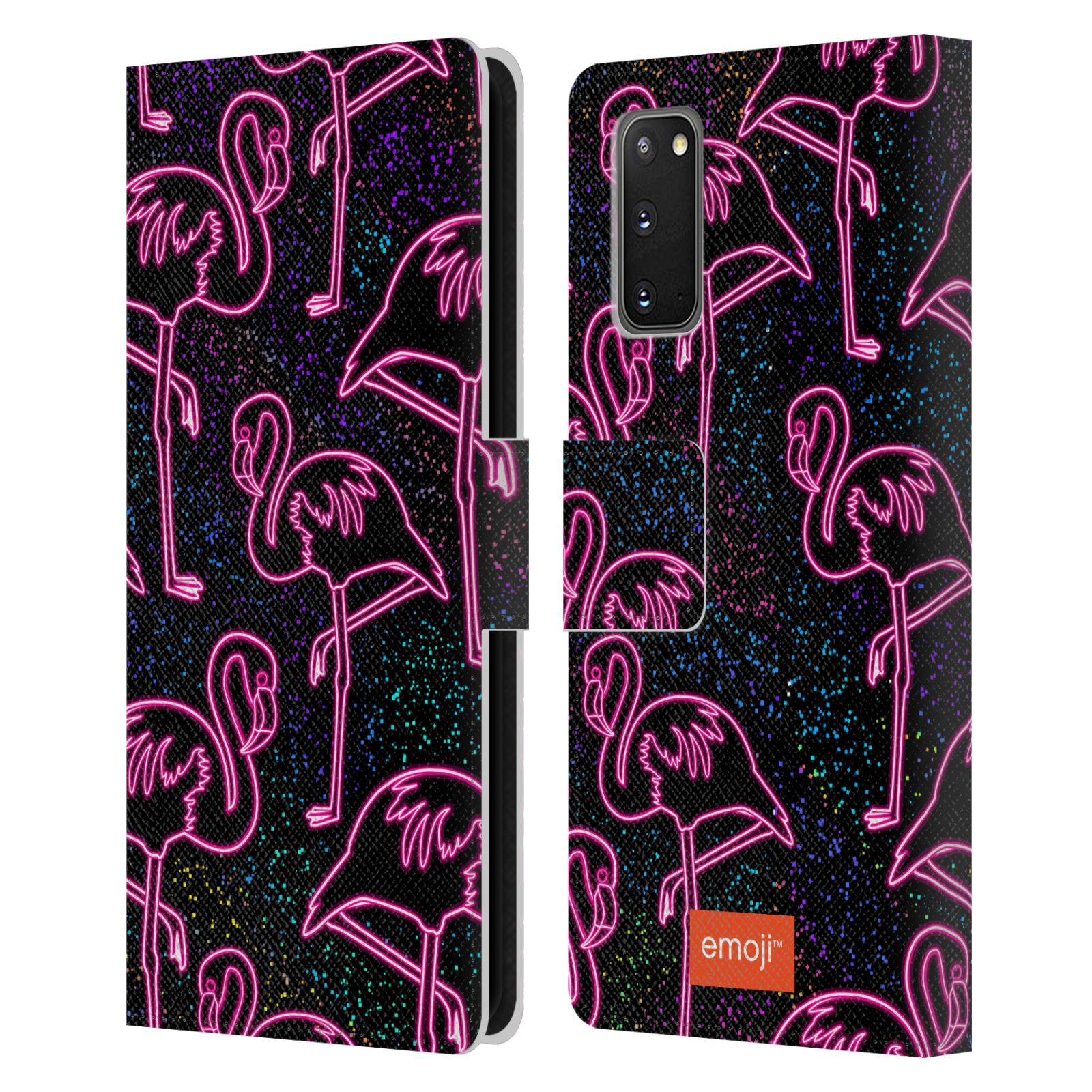 OFFICIAL emoji® NEON LEATHER BOOK WALLET CASE COVER FOR SAMSUNG PHONES 2 - Picture 7 of 9