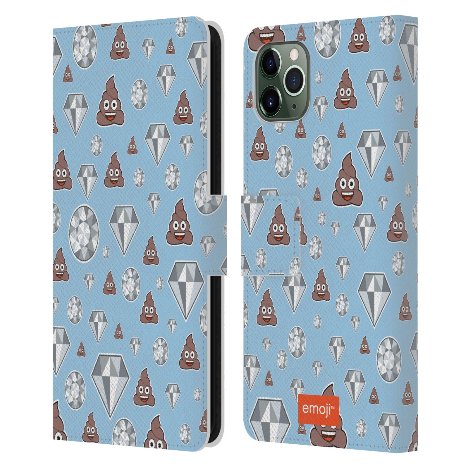 OFFICIAL emoji® PATTERNS 5 LEATHER BOOK WALLET CASE FOR APPLE iPHONE PHONES - Picture 12 of 14