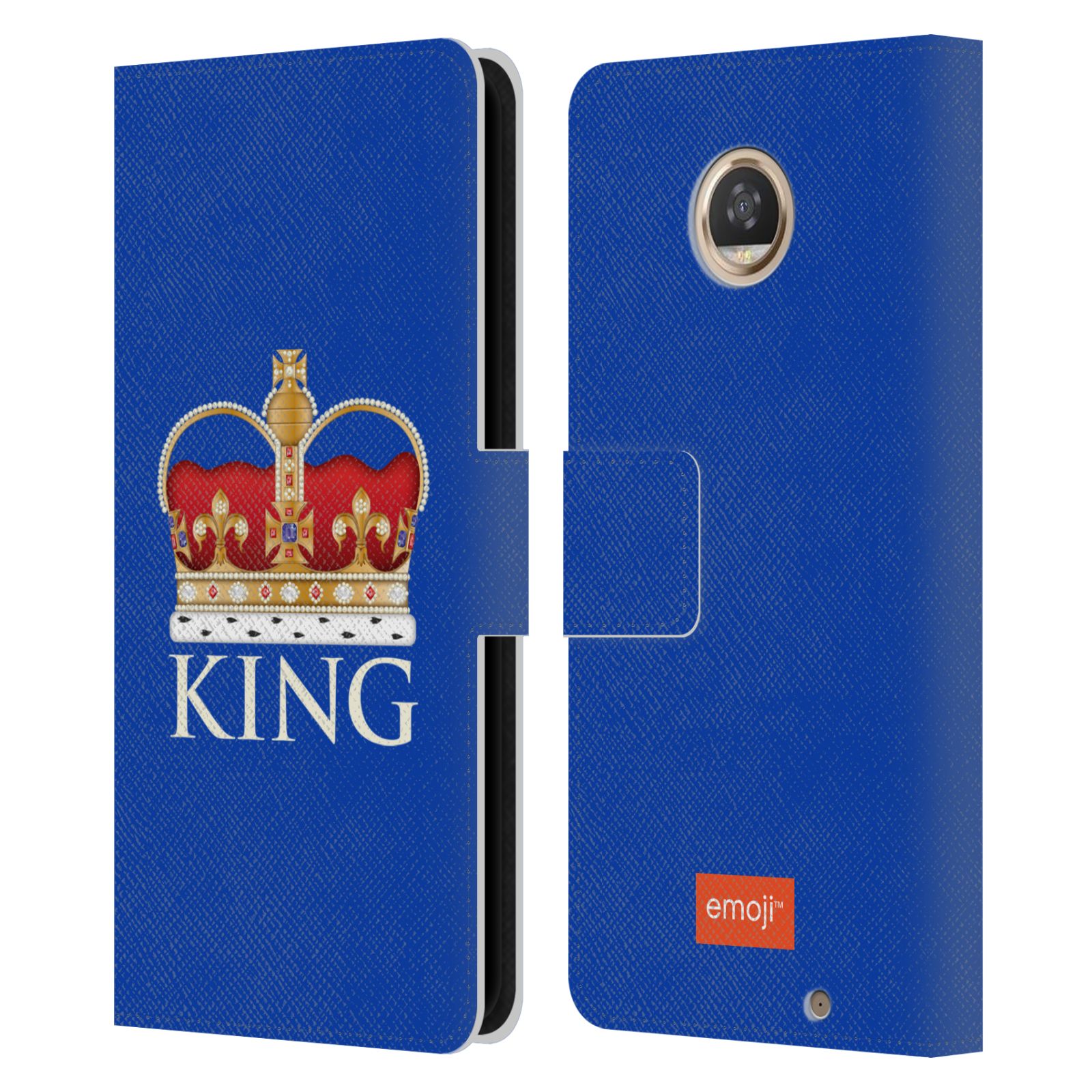 OFFICIAL emoji® ROYAL LEATHER BOOK CASE FOR MOTOROLA PHONES - Picture 7 of 12