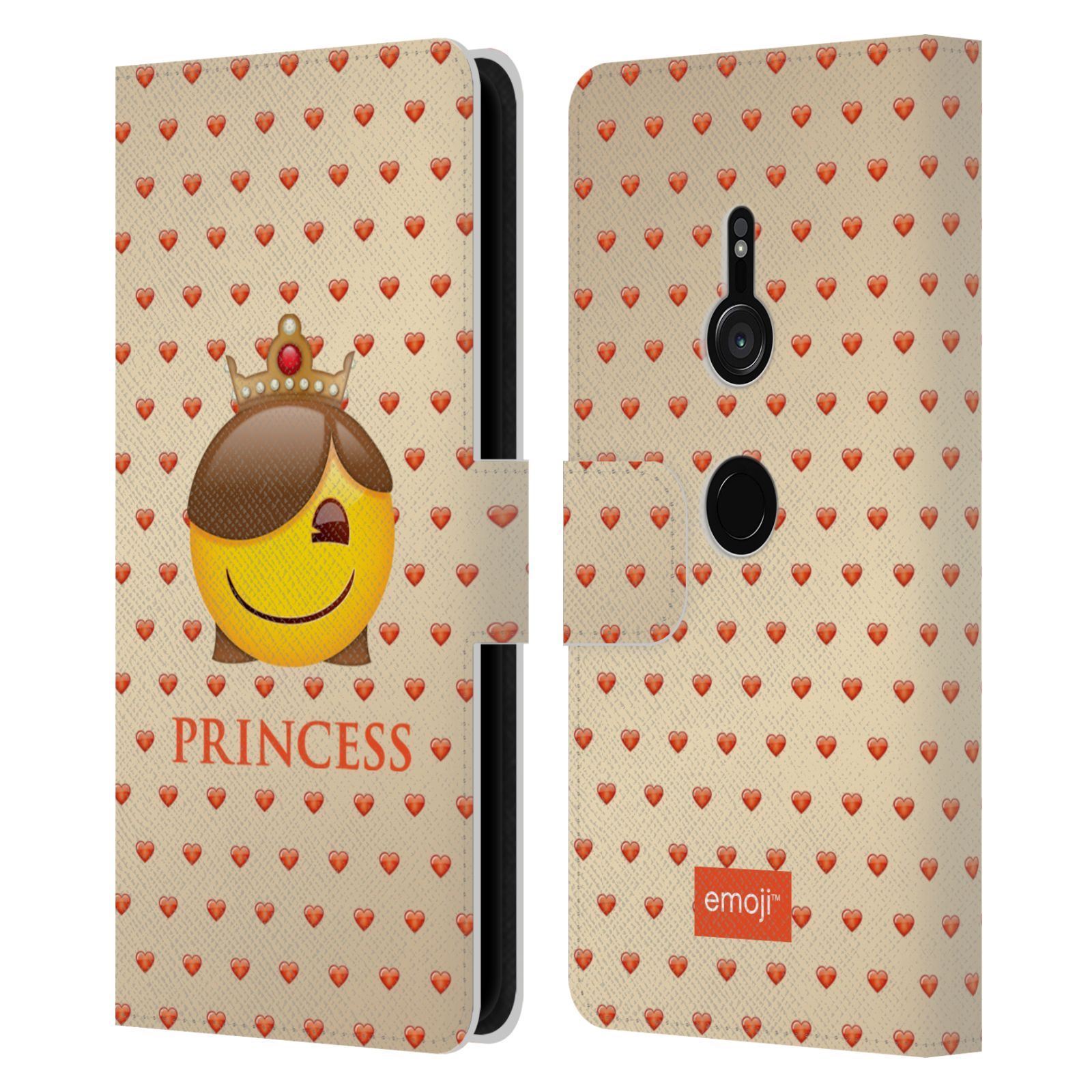OFFICIAL emoji® ROYAL LEATHER BOOK CASE FOR SONY PHONES 1 - Picture 11 of 12