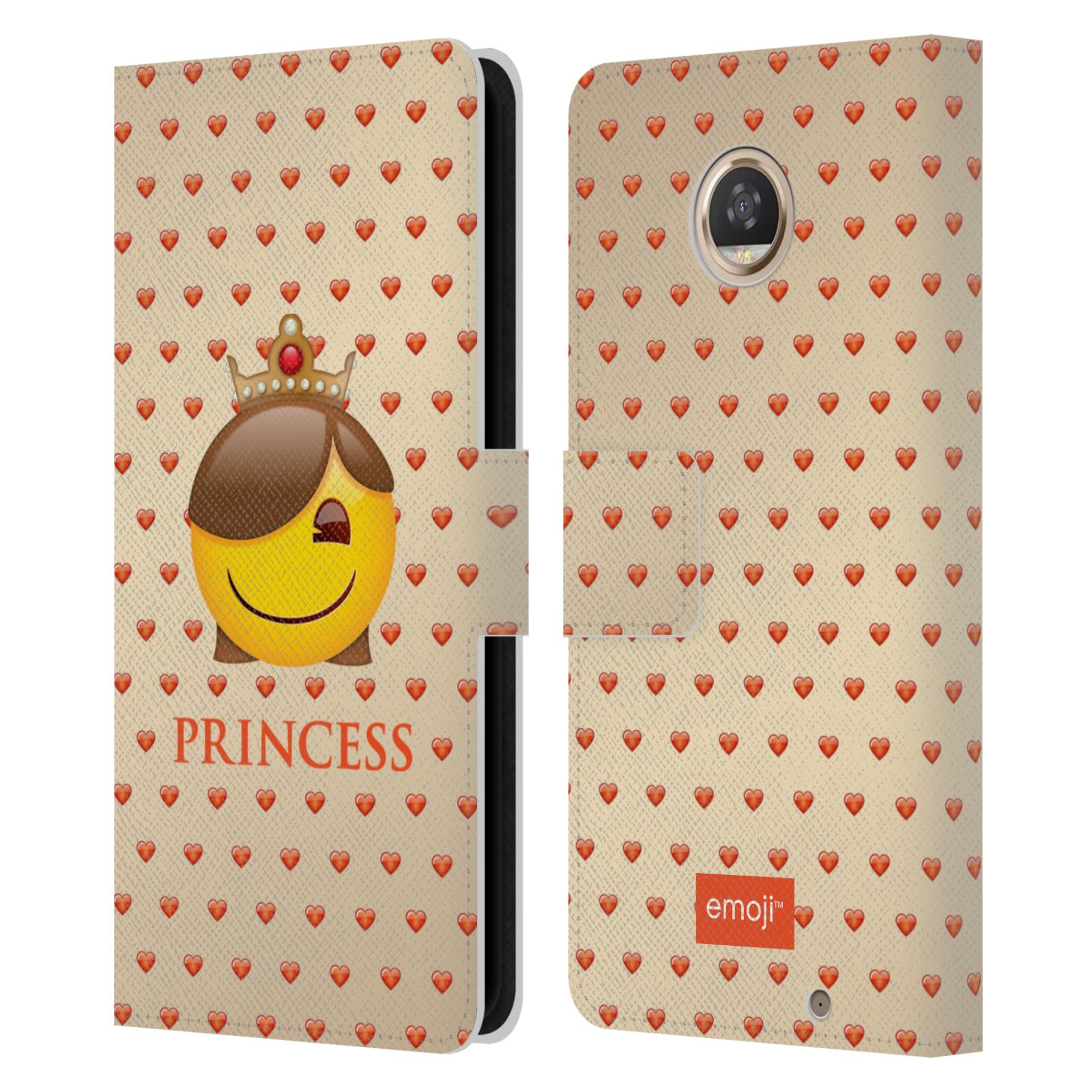 OFFICIAL emoji® ROYAL LEATHER BOOK CASE FOR MOTOROLA PHONES - Picture 11 of 12