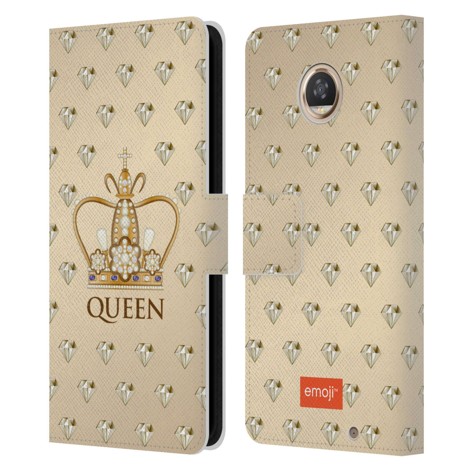 OFFICIAL emoji® ROYAL LEATHER BOOK CASE FOR MOTOROLA PHONES - Picture 12 of 12