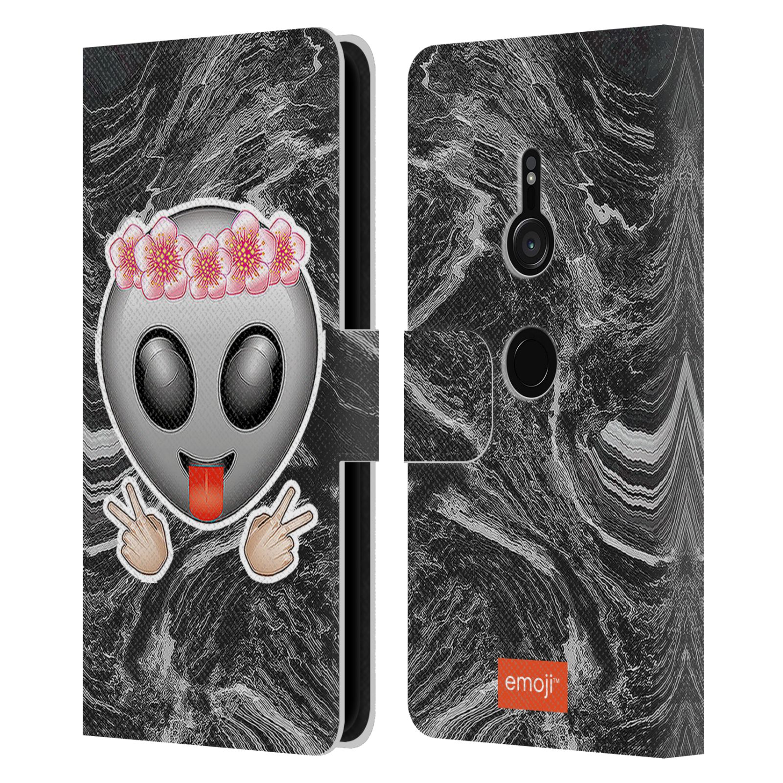 OFFICIAL emoji® SOLOS LEATHER BOOK CASE FOR SONY PHONES 1 - Picture 7 of 16
