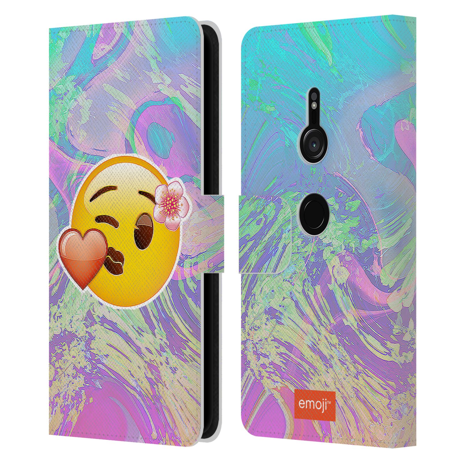 OFFICIAL emoji® SOLOS LEATHER BOOK CASE FOR SONY PHONES 1 - Picture 10 of 16