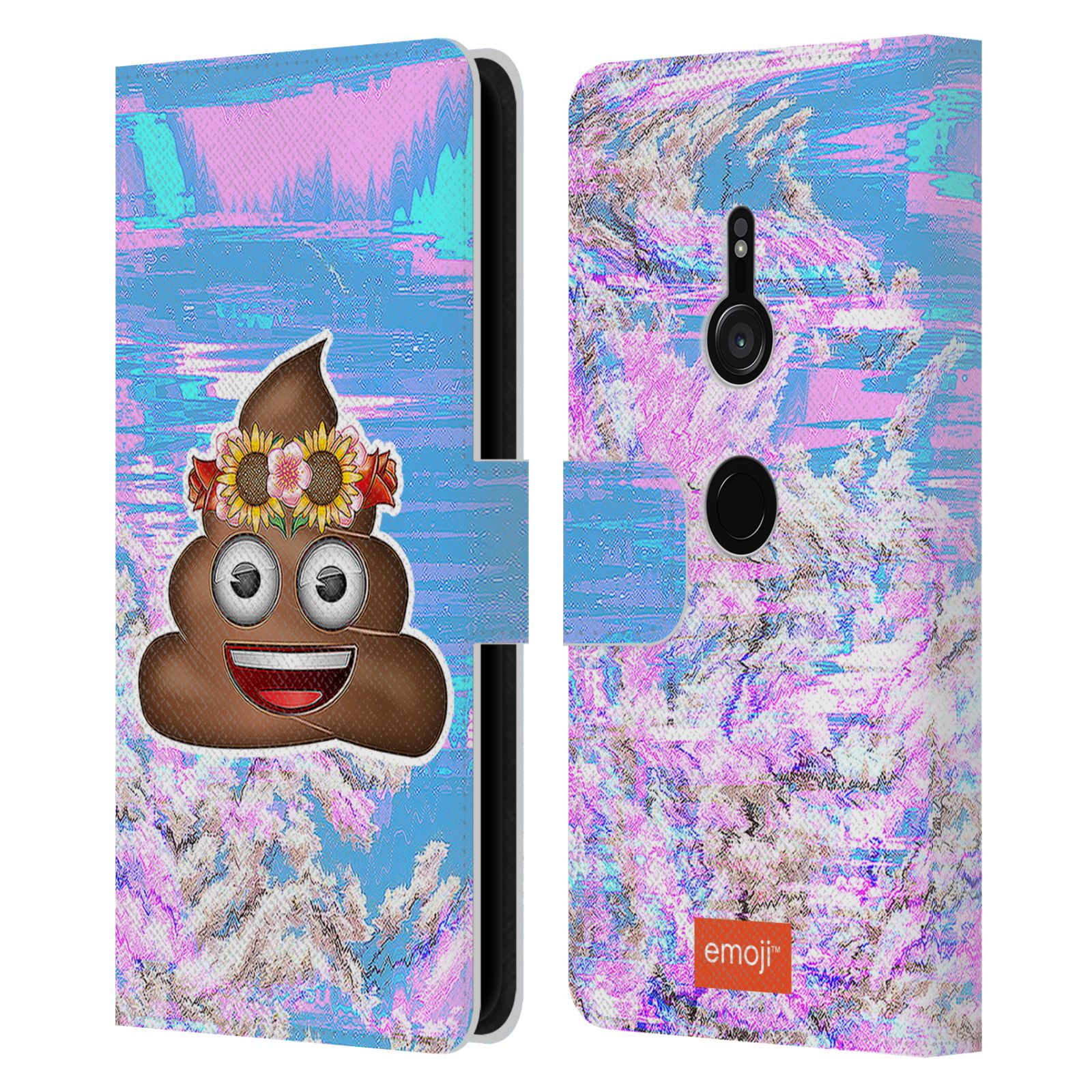 OFFICIAL emoji® SOLOS LEATHER BOOK CASE FOR SONY PHONES 1 - Picture 12 of 16